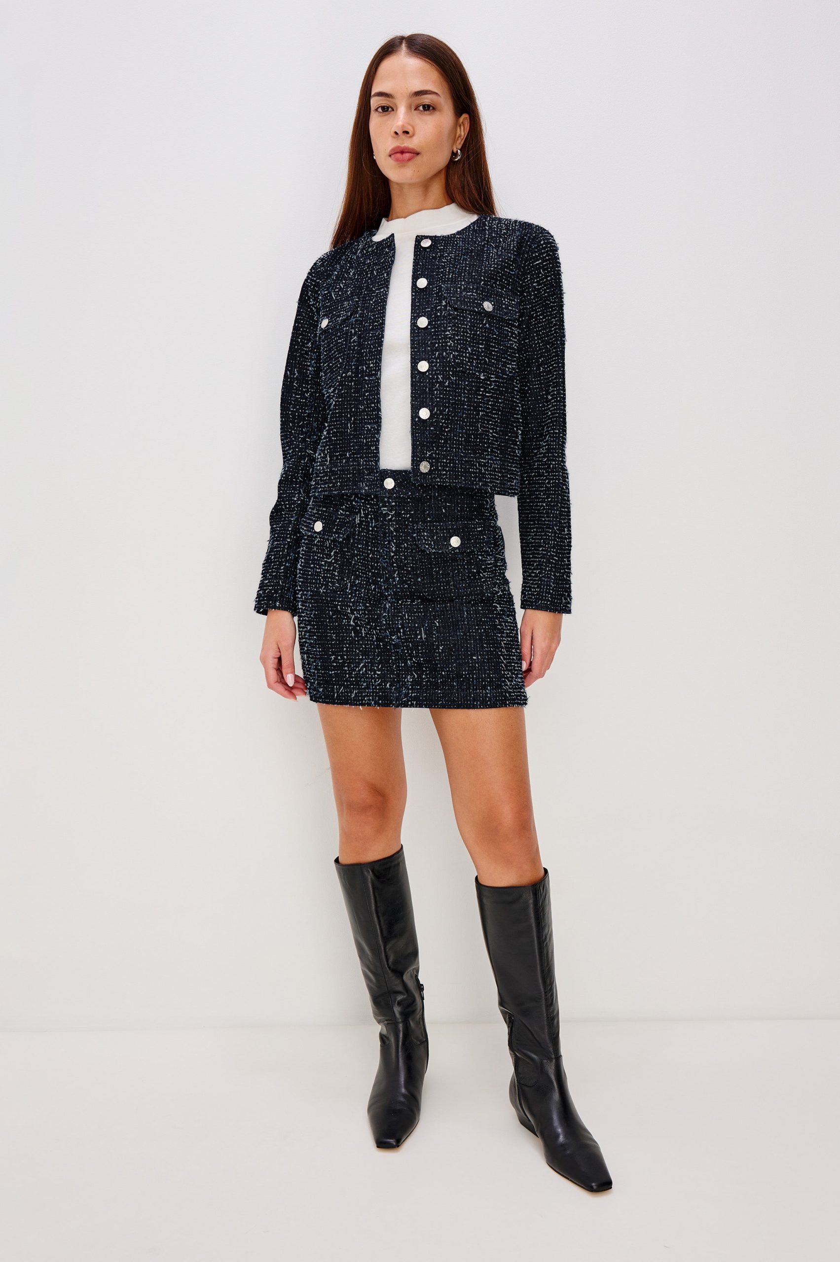 ABBOT SKIRT - DENIM TWEED - Image 3