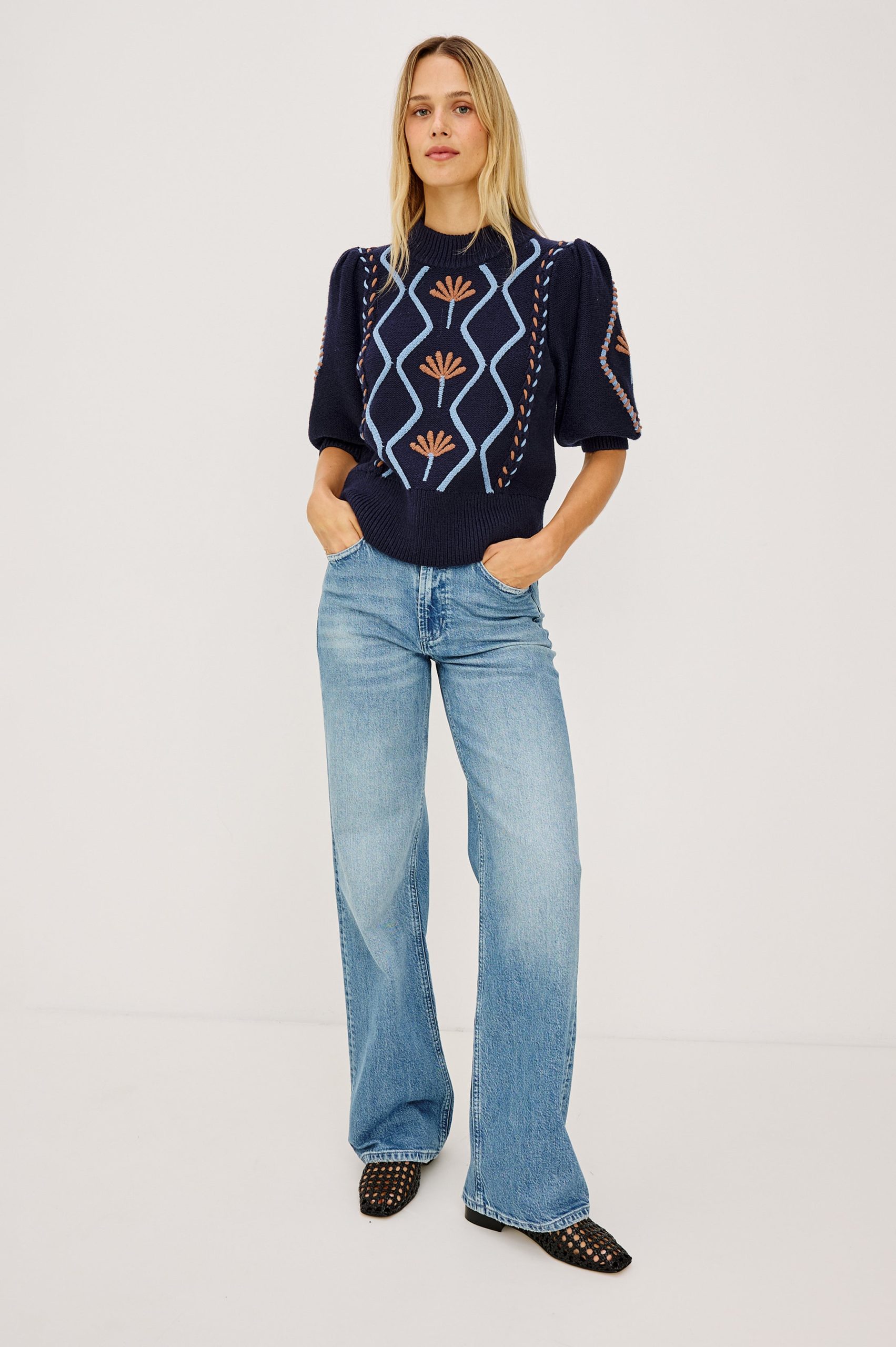 ADDY SWEATER - FLORAL CABLES - Image 3