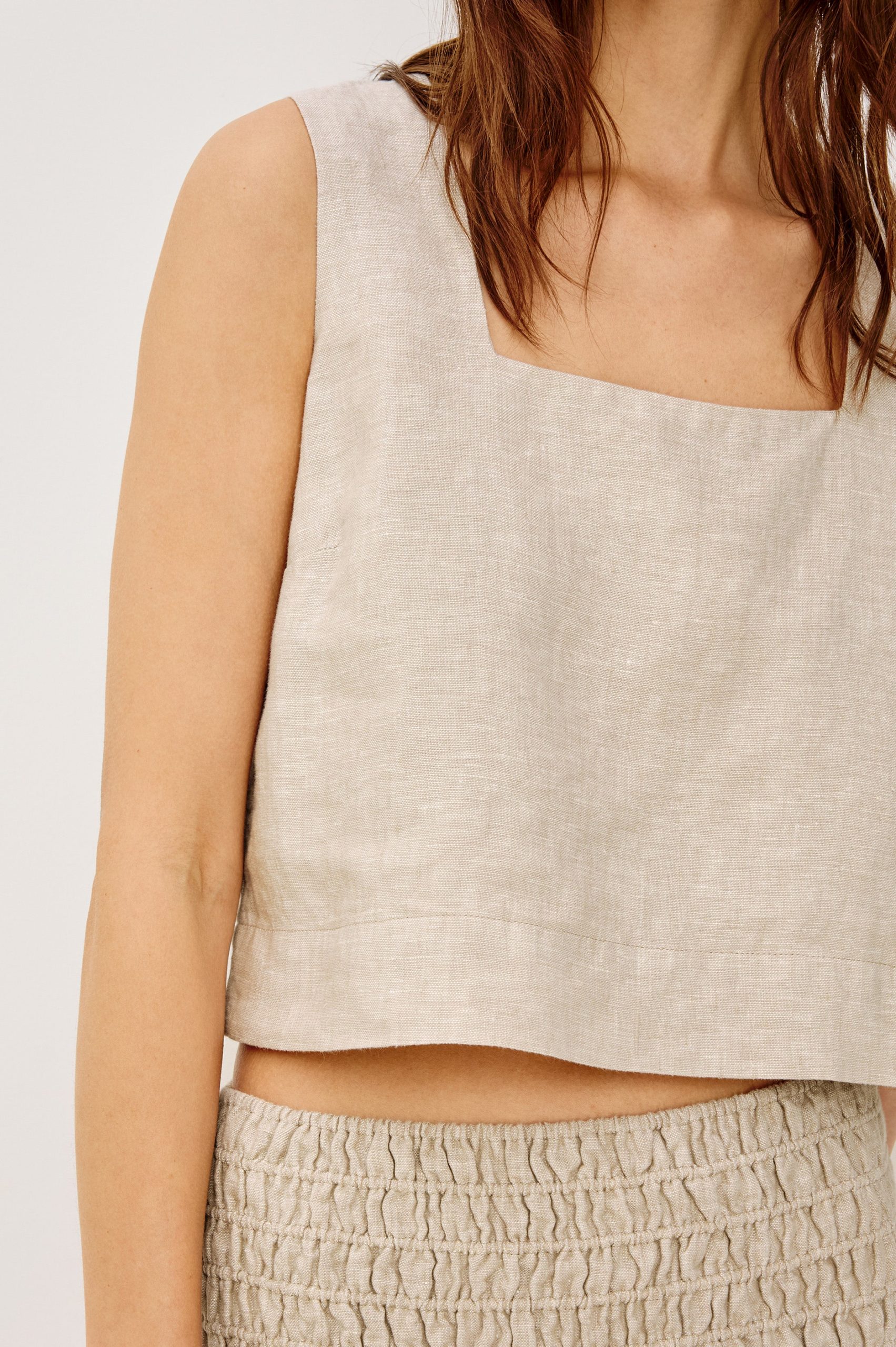 AKIRA TOP - HEATHERED FLAX - Image 2