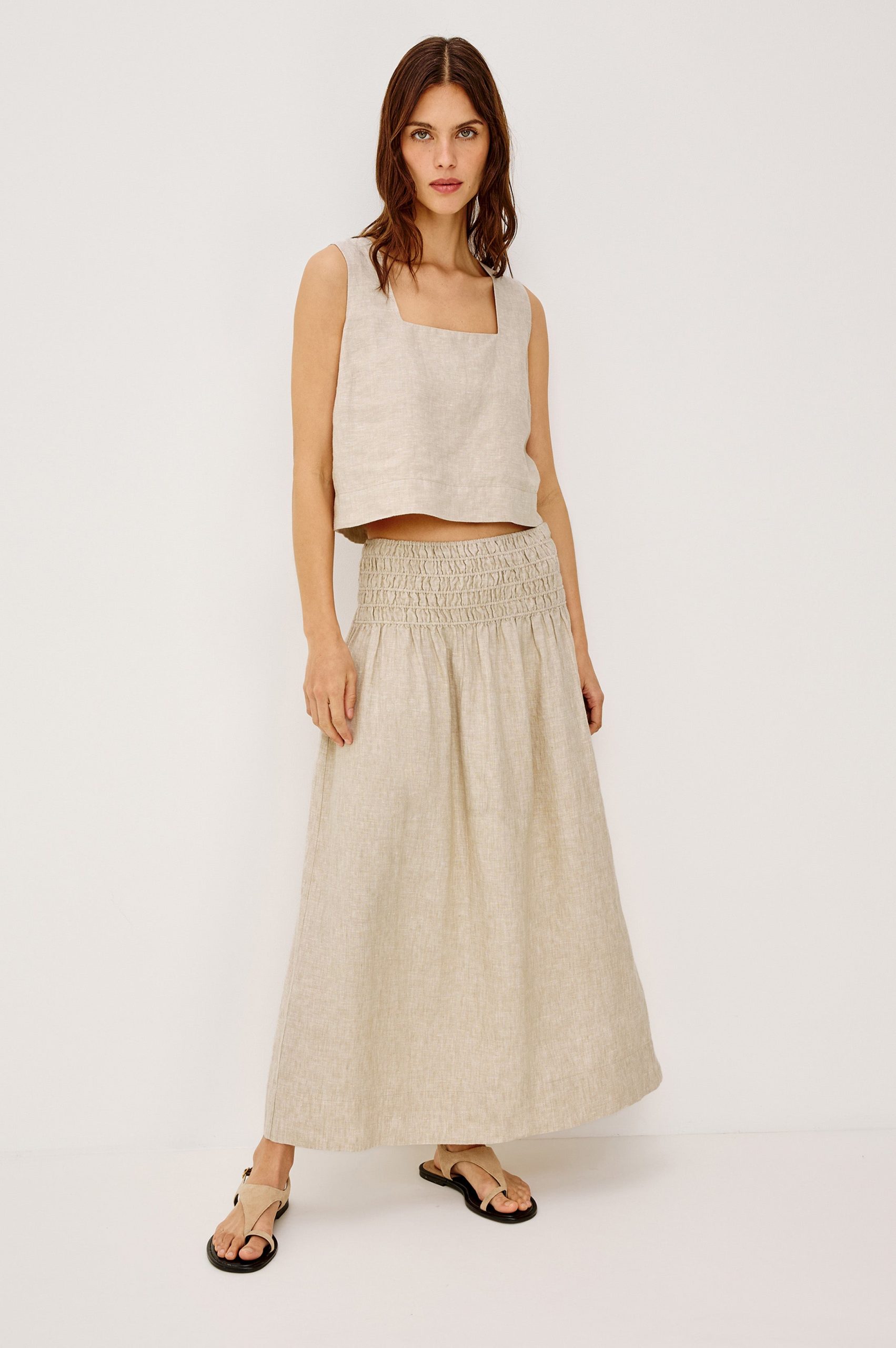 AKIRA TOP - HEATHERED FLAX - Image 3