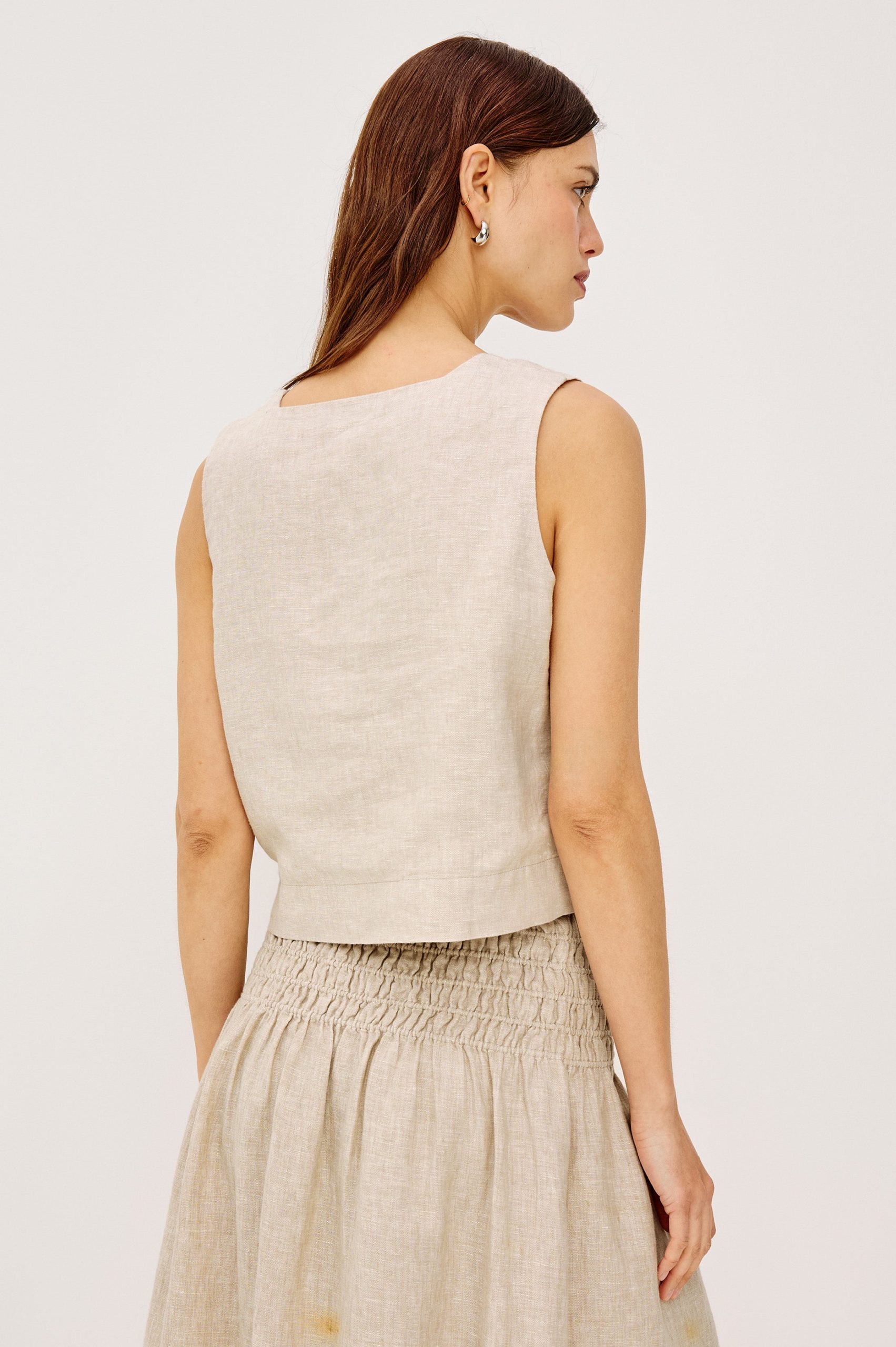 AKIRA TOP - HEATHERED FLAX - Image 5