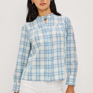 ALANNA SHIRT - BLUEBELL IVORY