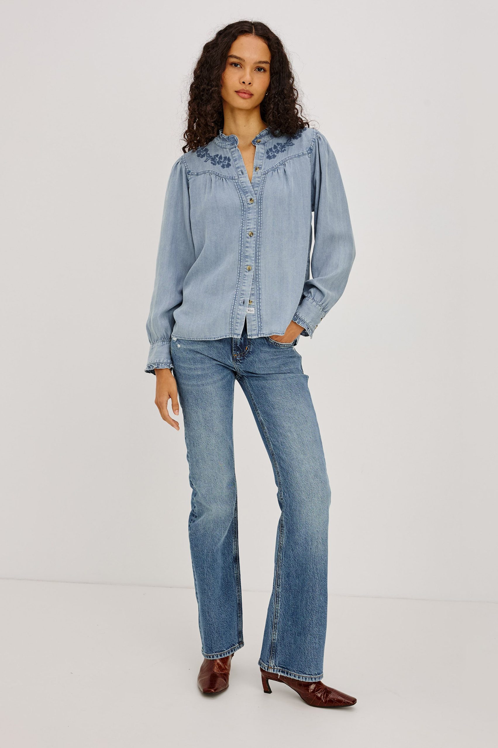 ALANNA SHIRT - MEDIUM CLOUD WASH - Image 3