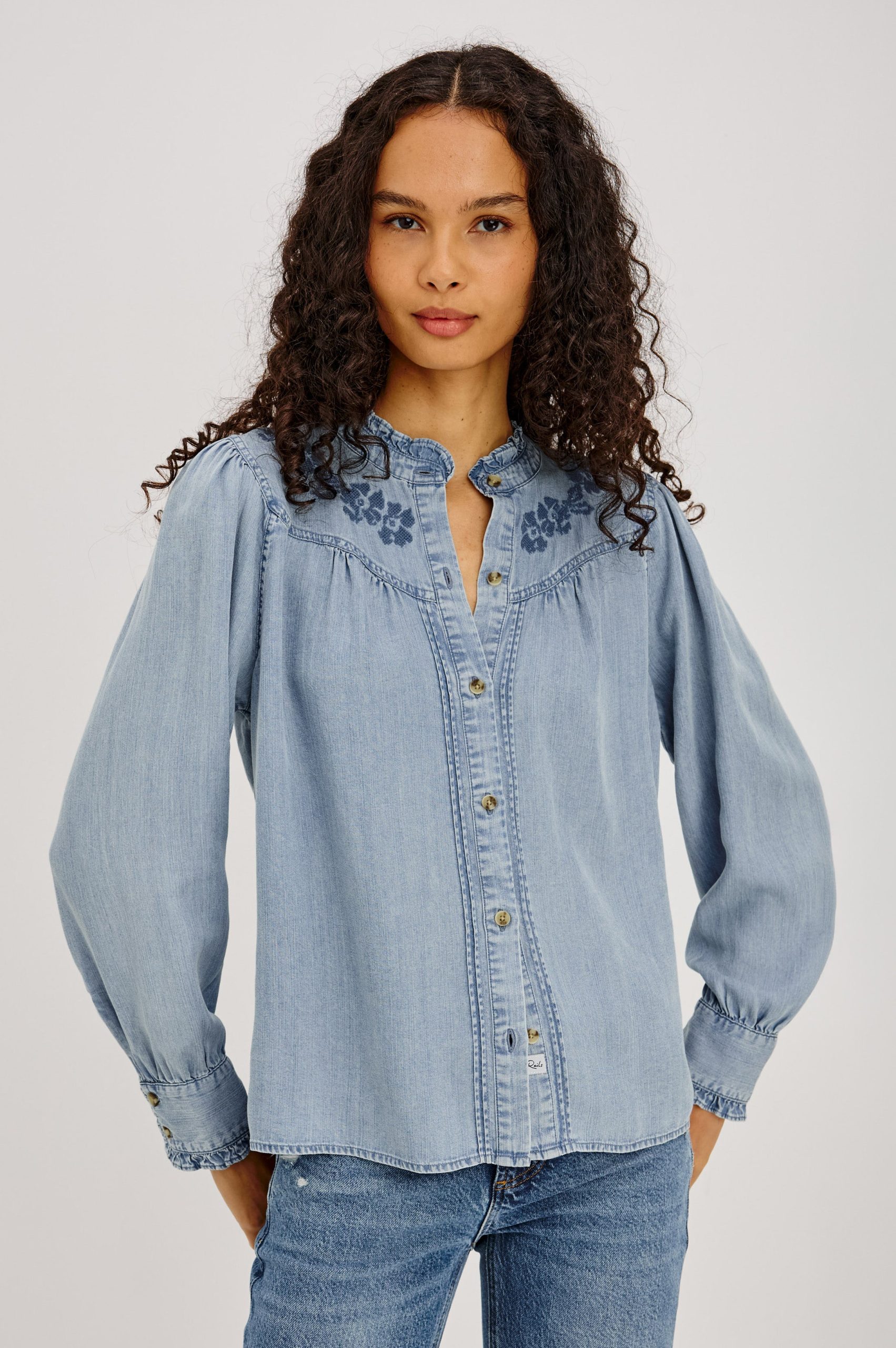 ALANNA SHIRT - MEDIUM CLOUD WASH - Image 4