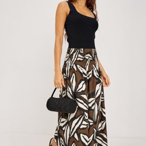 ALESSA SKIRT - COCOA FLORAL