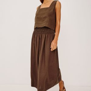 ALESSA SKIRT - ESPRESSO