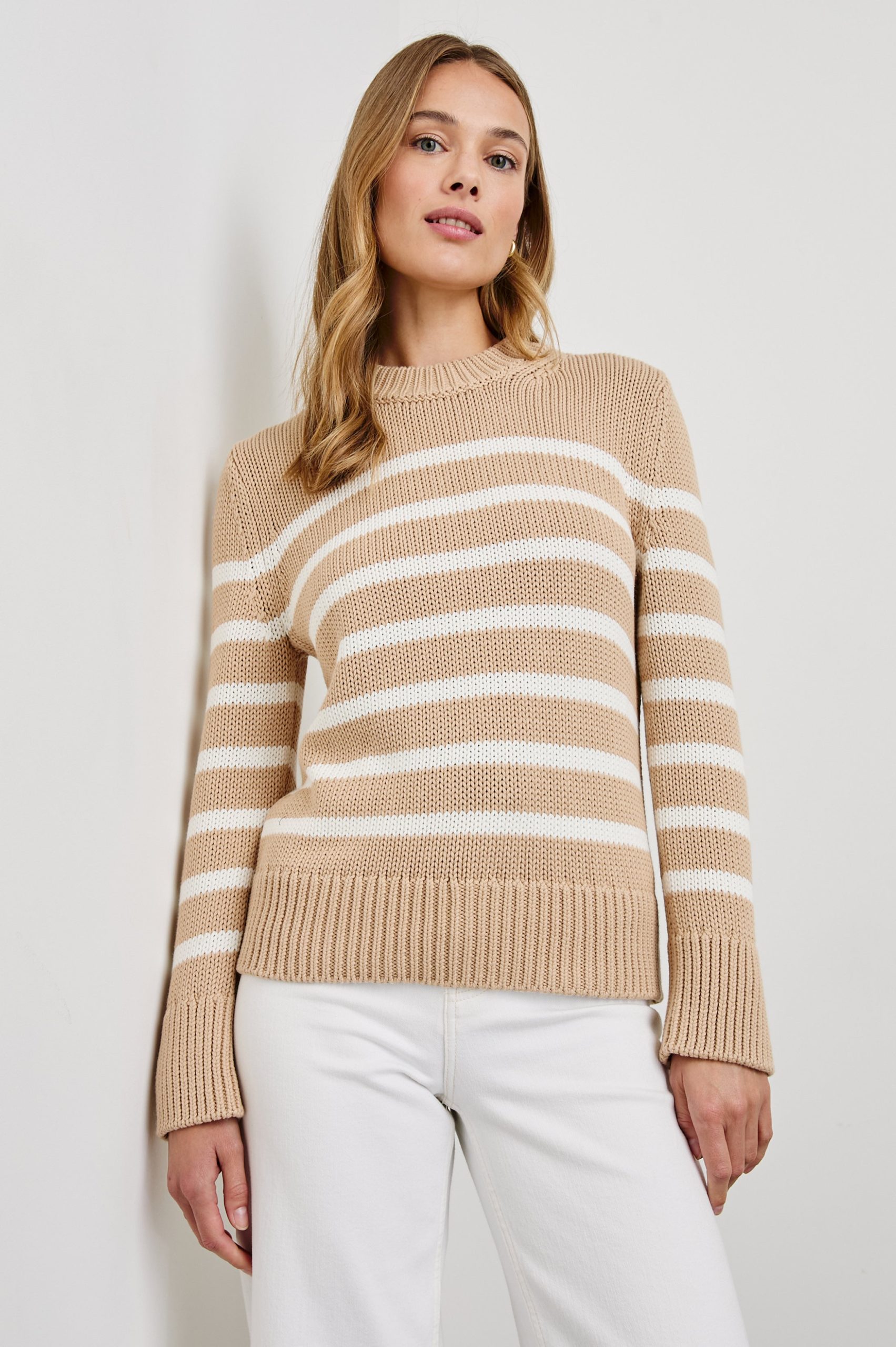 ALISE SWEATER - IVORY BIRCH STRIPE
