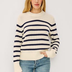 ALISE SWEATER - IVORY NAVY STRIPE