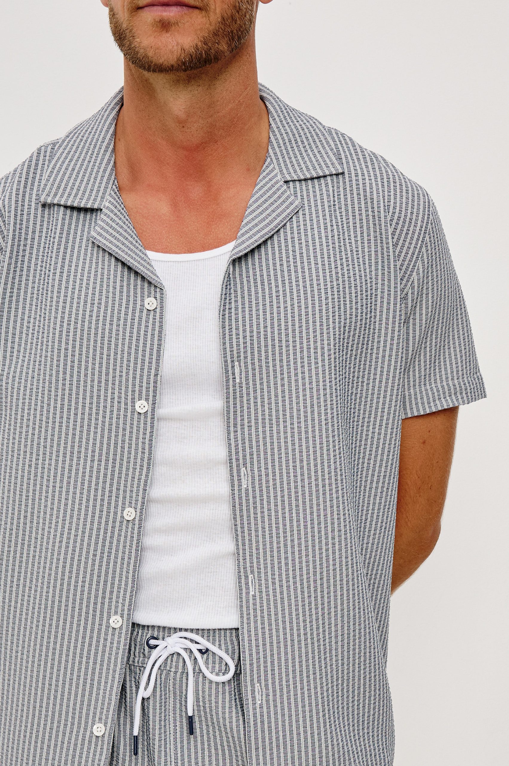 AMALFI SHIRT - NAVY DECK STRIPE - Image 2