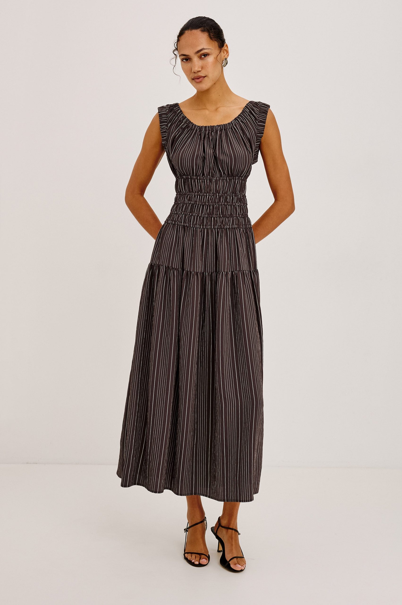 ANASTASIA DRESS - CHICORY STRIPE - Image 3