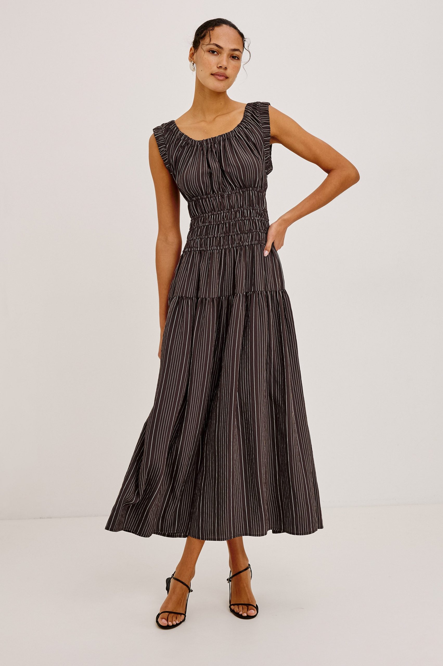 ANASTASIA DRESS - CHICORY STRIPE - Image 4