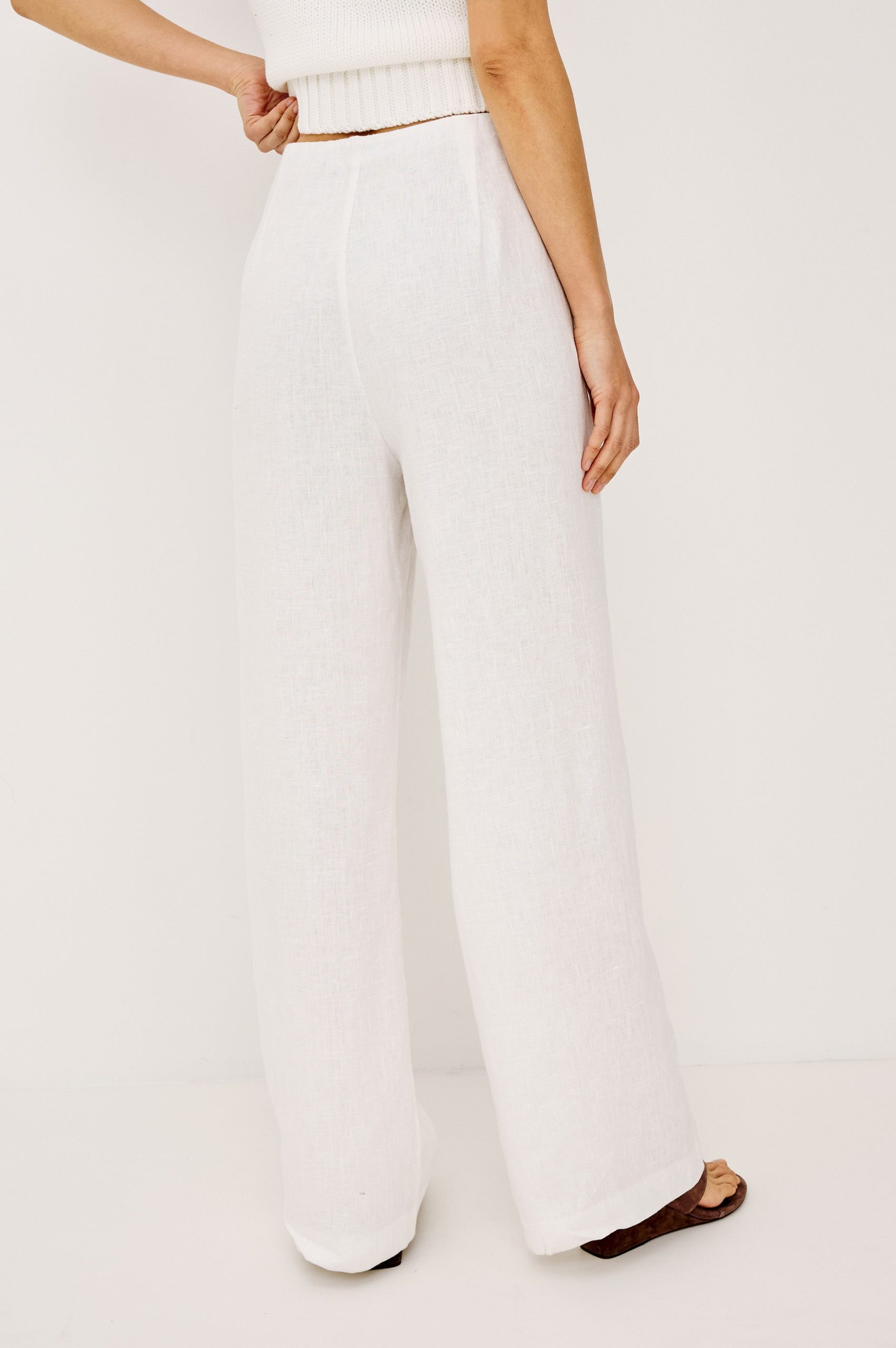 ANDRINE PANT - WHITE LINEN - Image 5