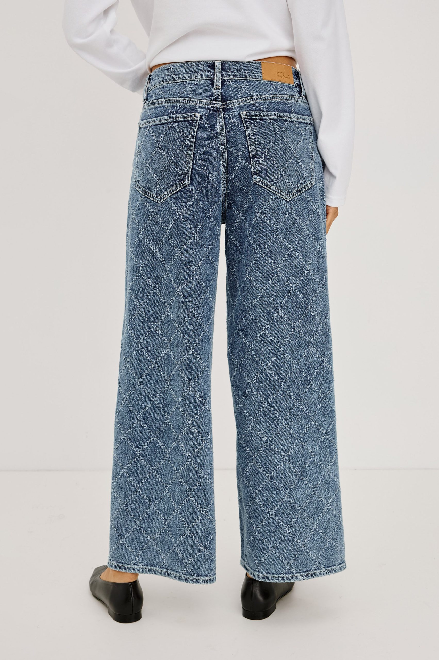 ANGELENO WIDE LEG CROP - DARK DIAMOND DISTRESS - Image 5