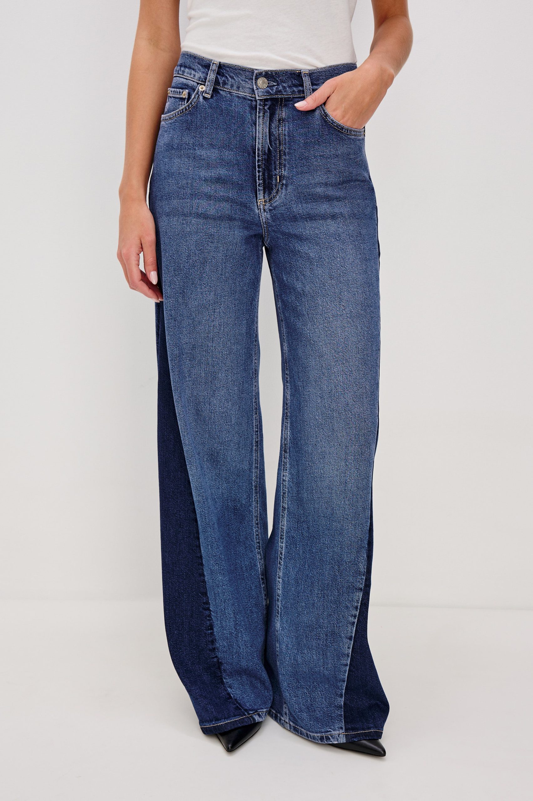 ANGELENO WIDE LEG - INDIGO GROVE GODET - Image 3