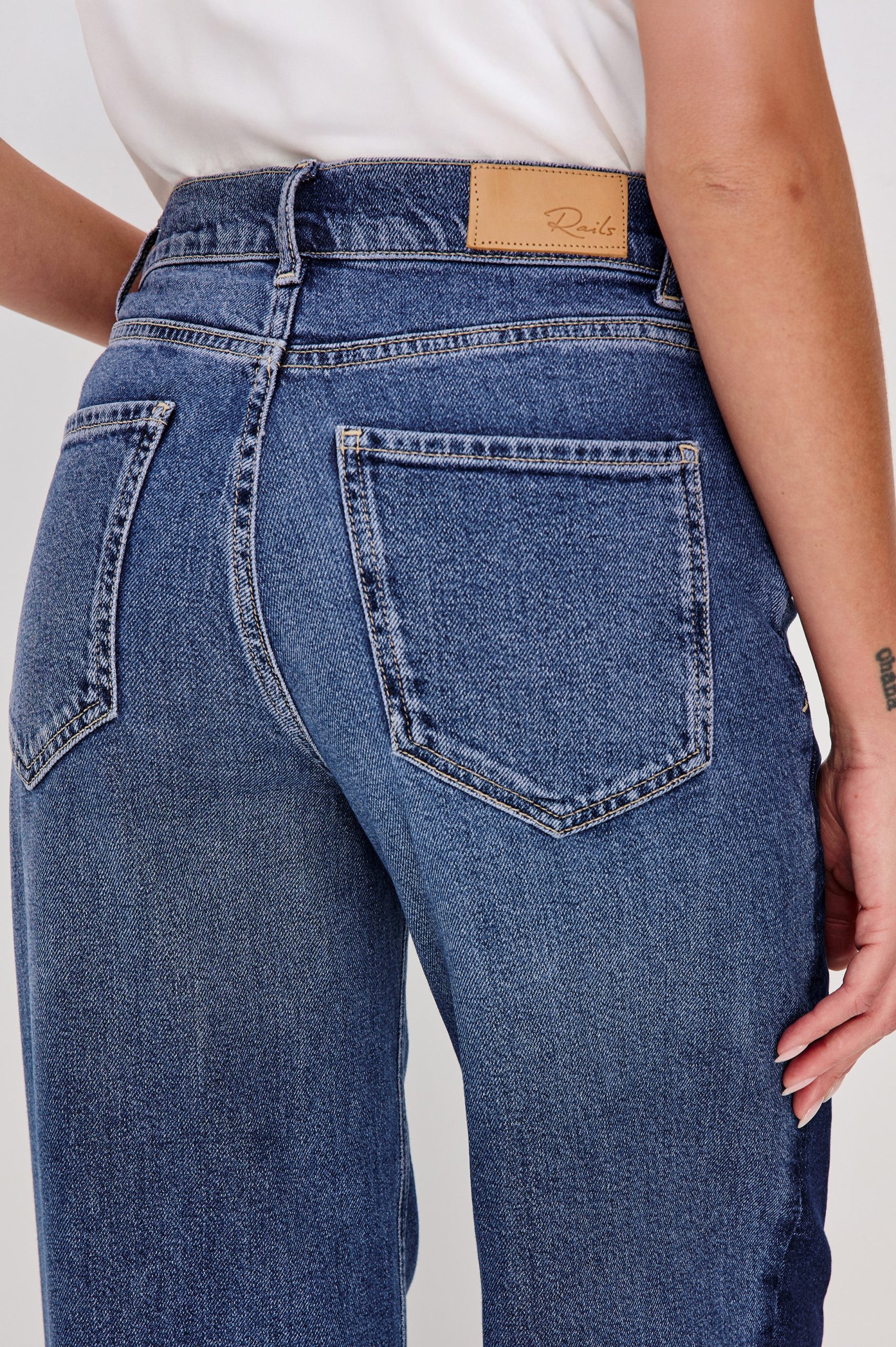 ANGELENO WIDE LEG - INDIGO GROVE GODET - Image 4
