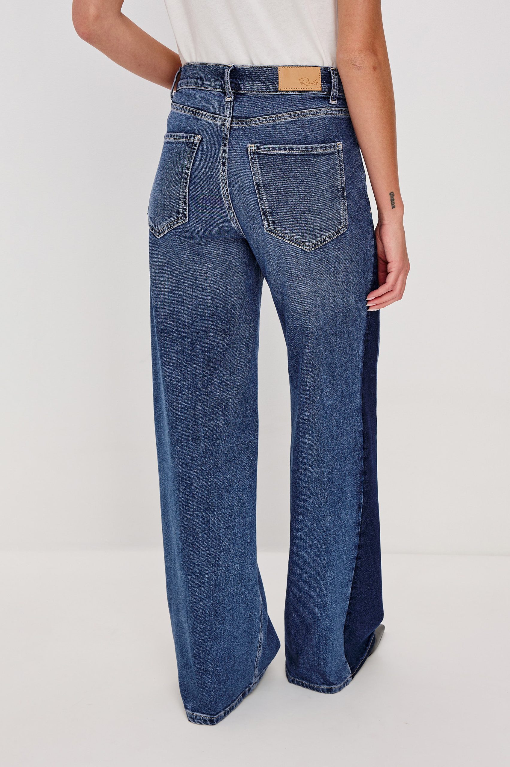 ANGELENO WIDE LEG - INDIGO GROVE GODET - Image 5
