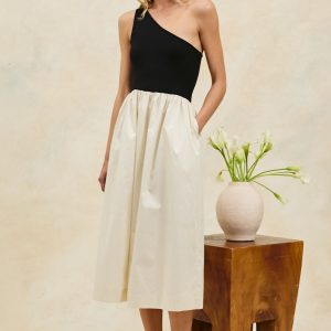 ANITA DRESS - BLACK IVORY