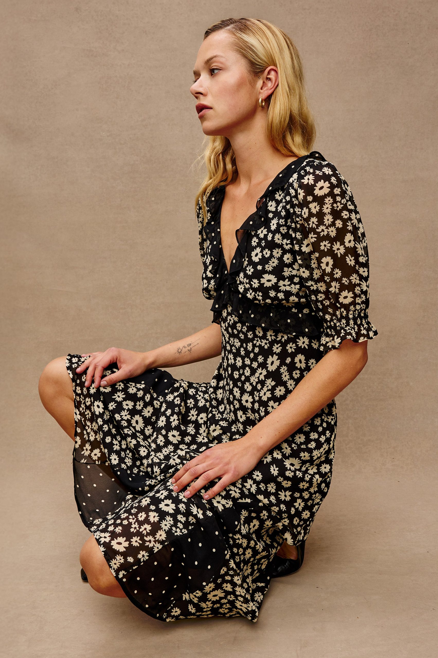 ANNMARIE DRESS - DAISY DOT COMBO - Image 4