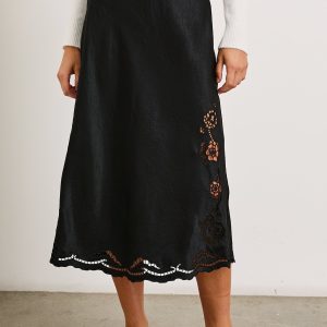 ANYA SKIRT - BLACK EYELET