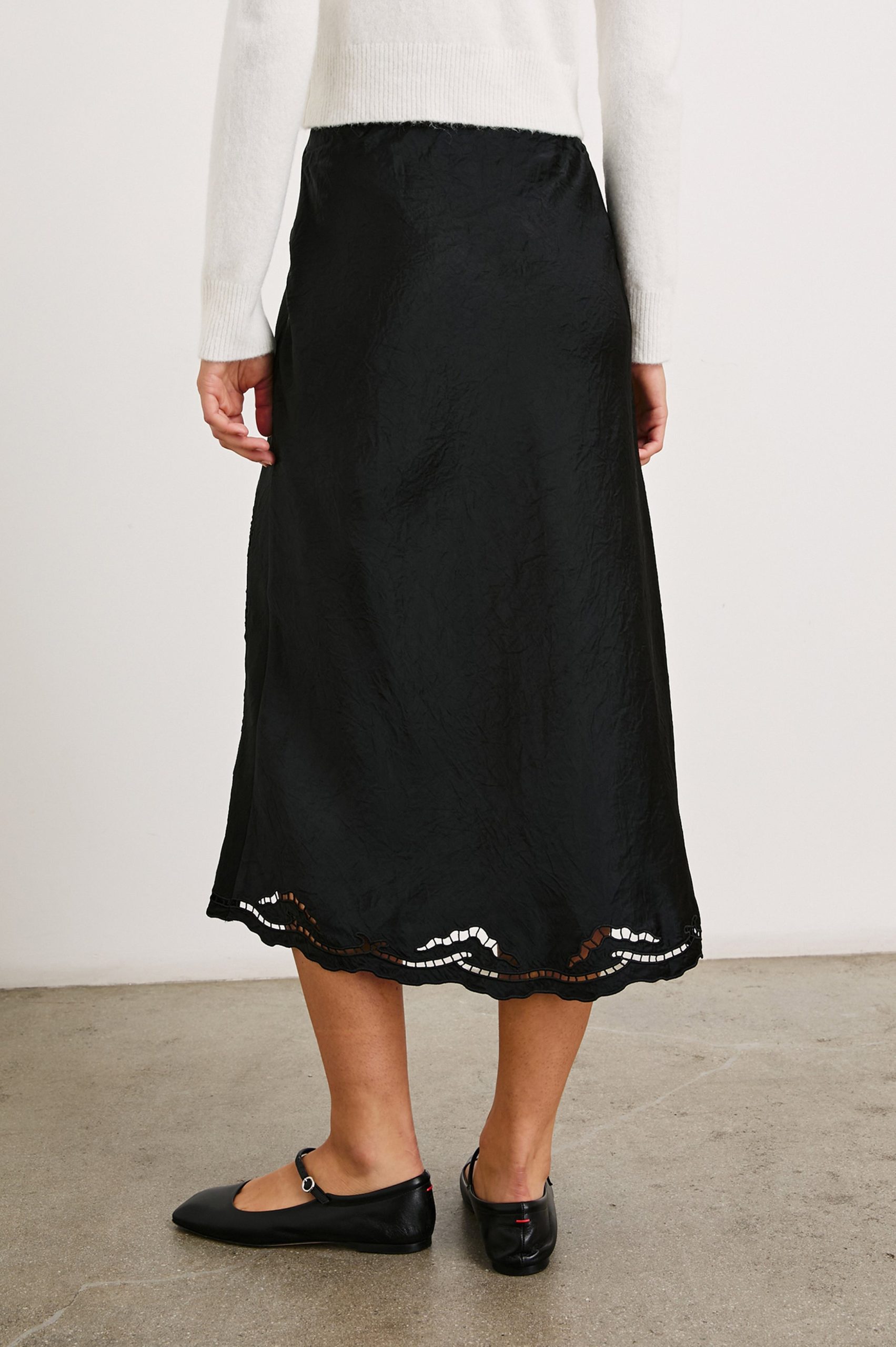 ANYA SKIRT - BLACK EYELET - Image 4