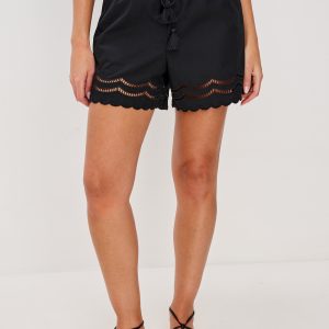 ARMANDA SHORT - BLACK EMBROIDERY