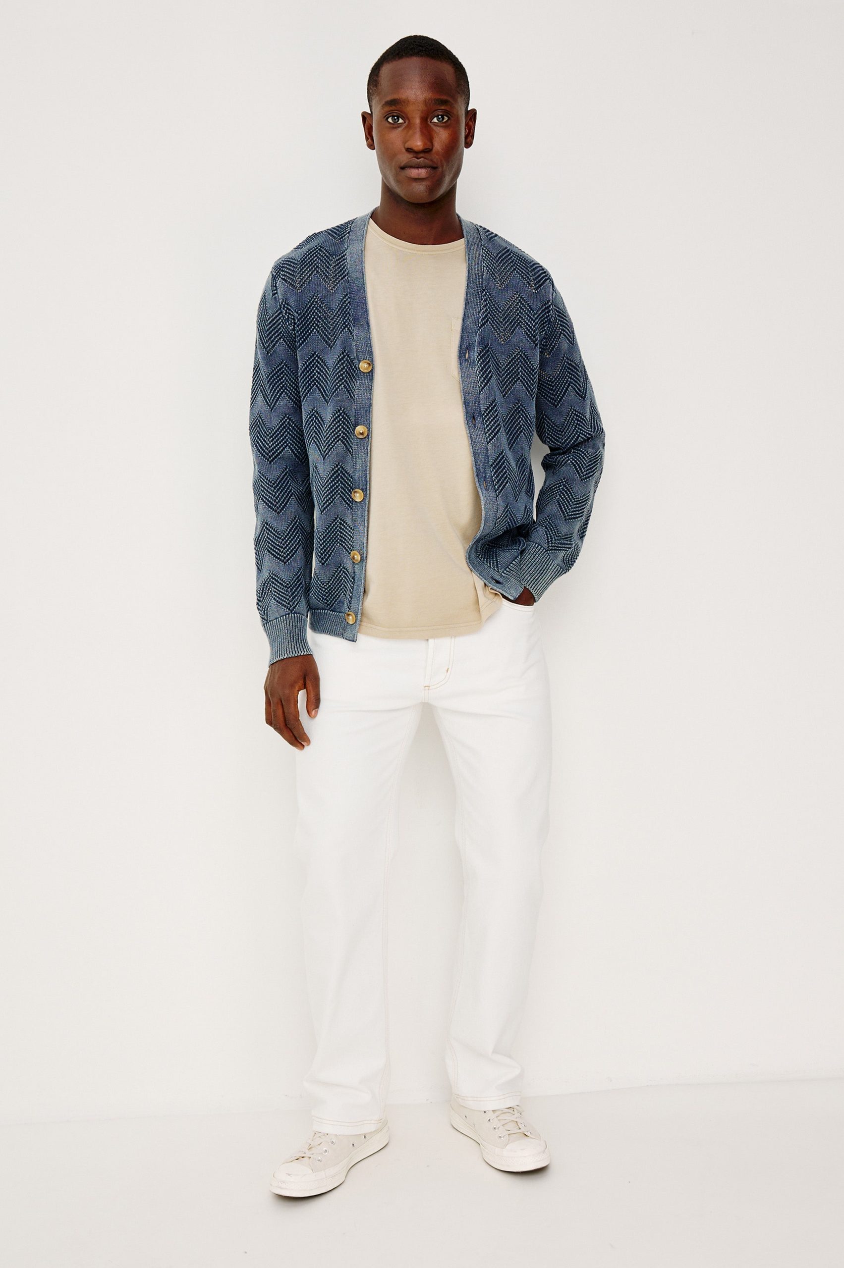 ASHE CARDIGAN - SUNFADED NAVY - Image 3