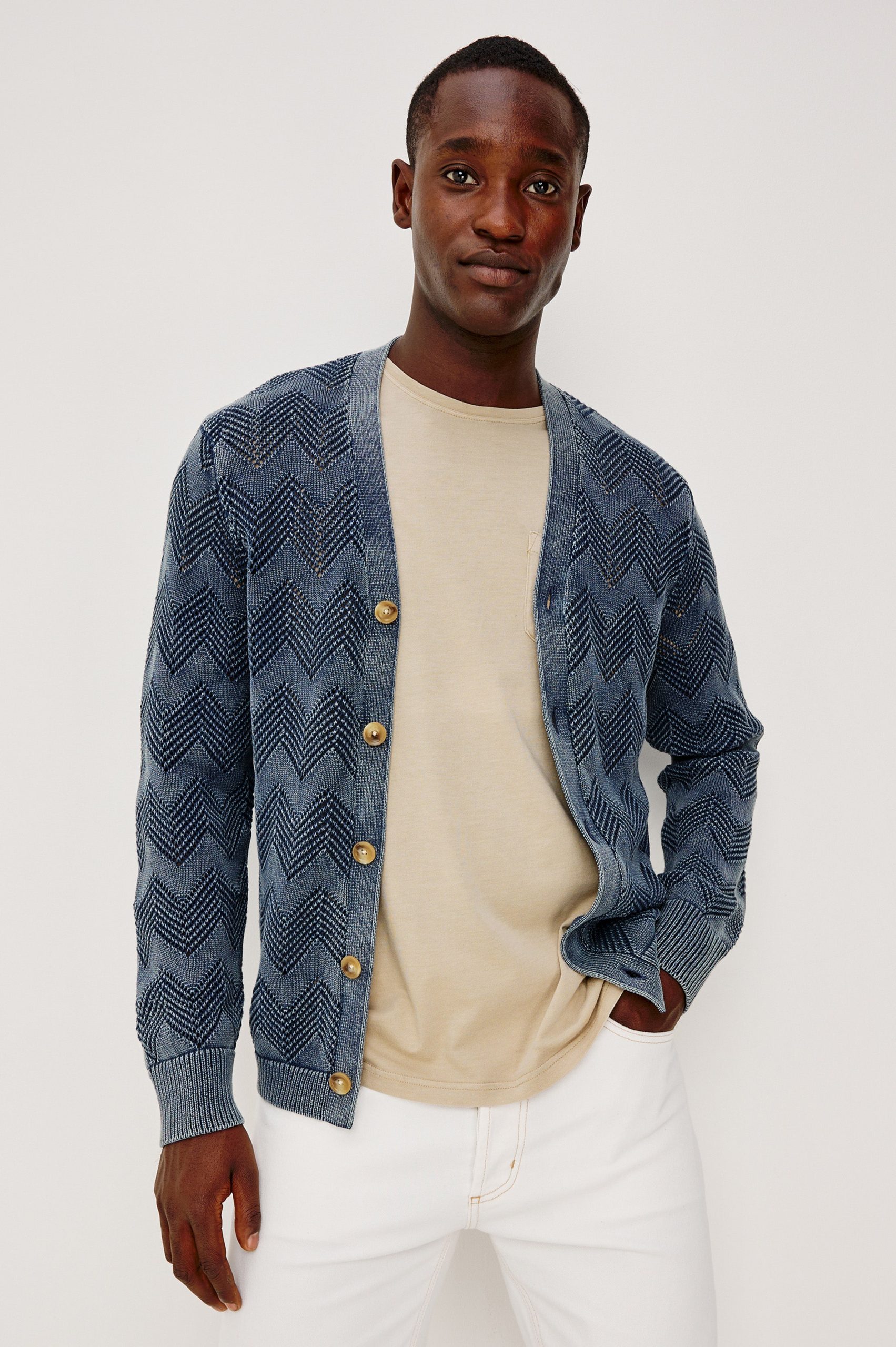 ASHE CARDIGAN - SUNFADED NAVY - Image 4