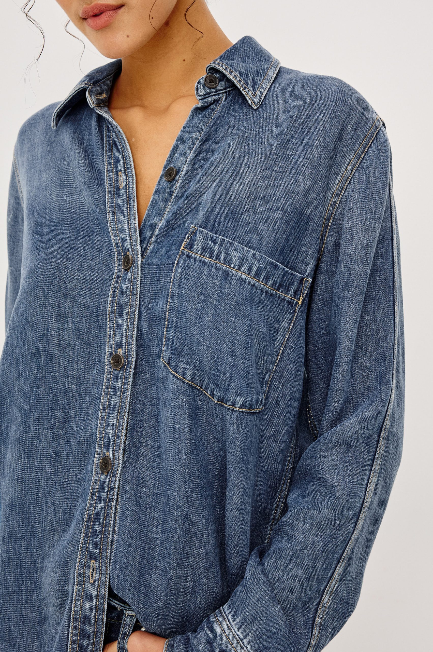 ATTICUS SHIRT - ANTIQUE BLUE - Image 2