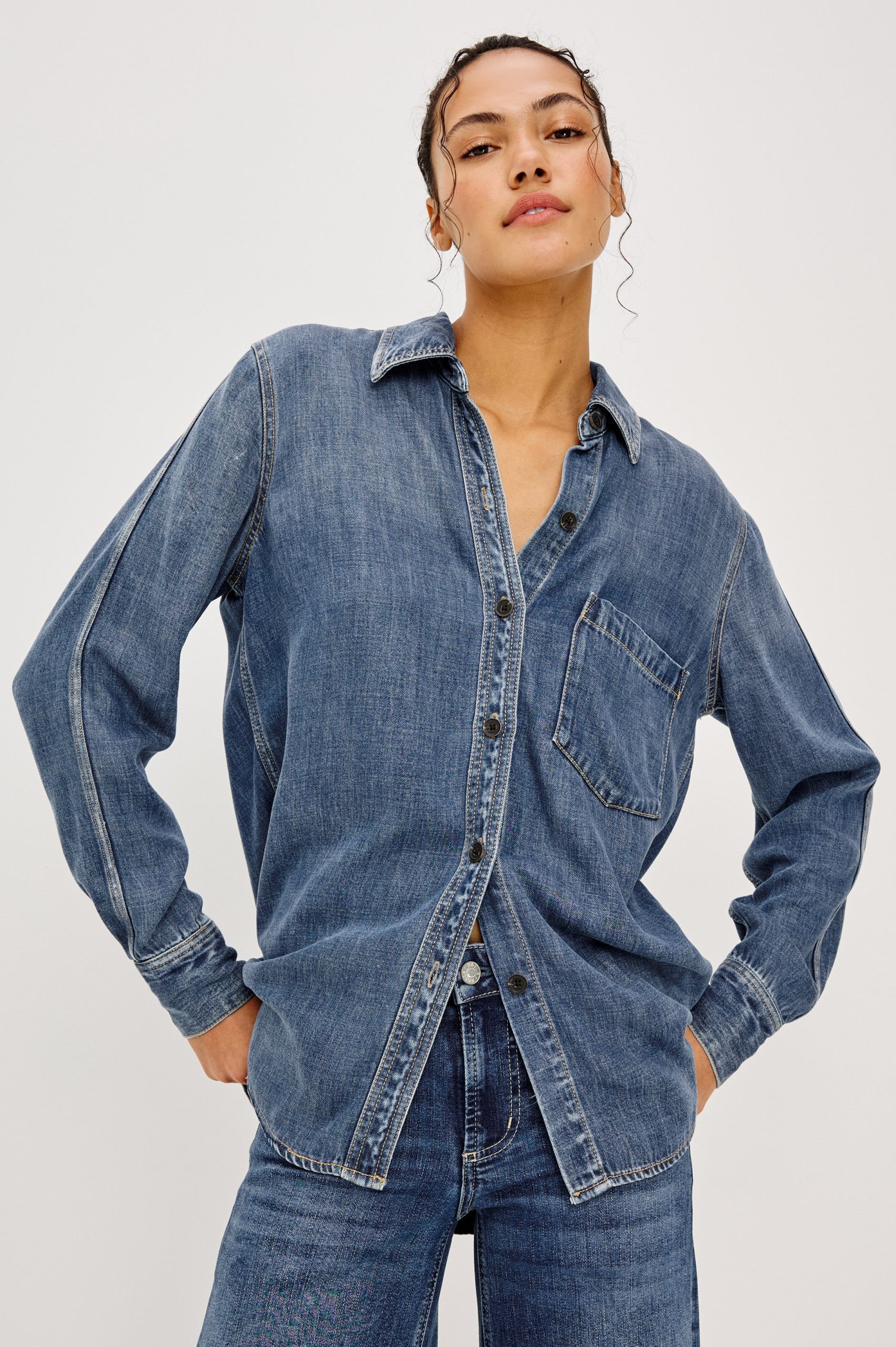 ATTICUS SHIRT - ANTIQUE BLUE - Image 4