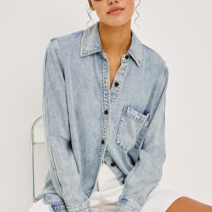 ATTICUS SHIRT - BLEACHED INDIGO