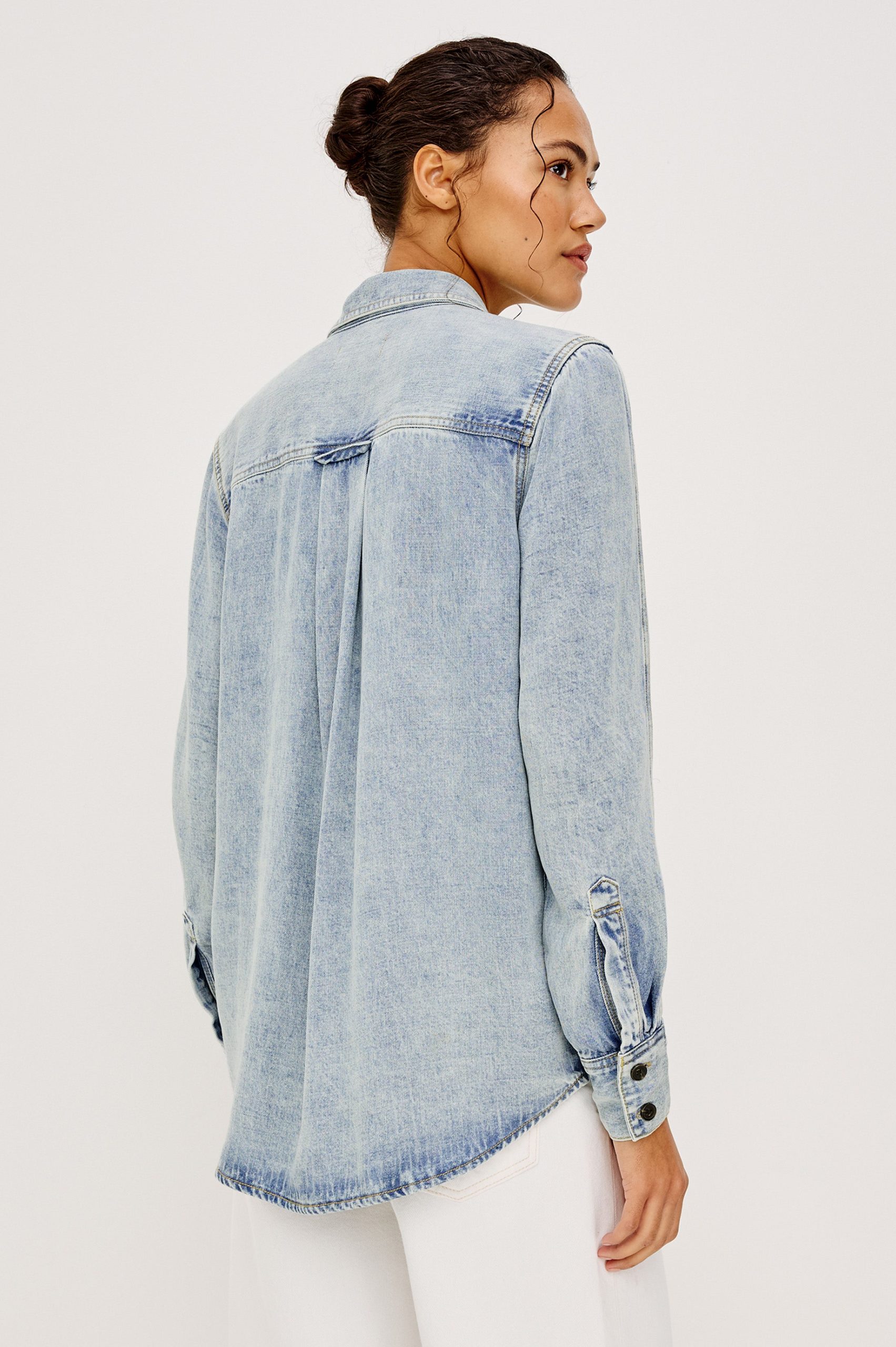 ATTICUS SHIRT - BLEACHED INDIGO - Image 5