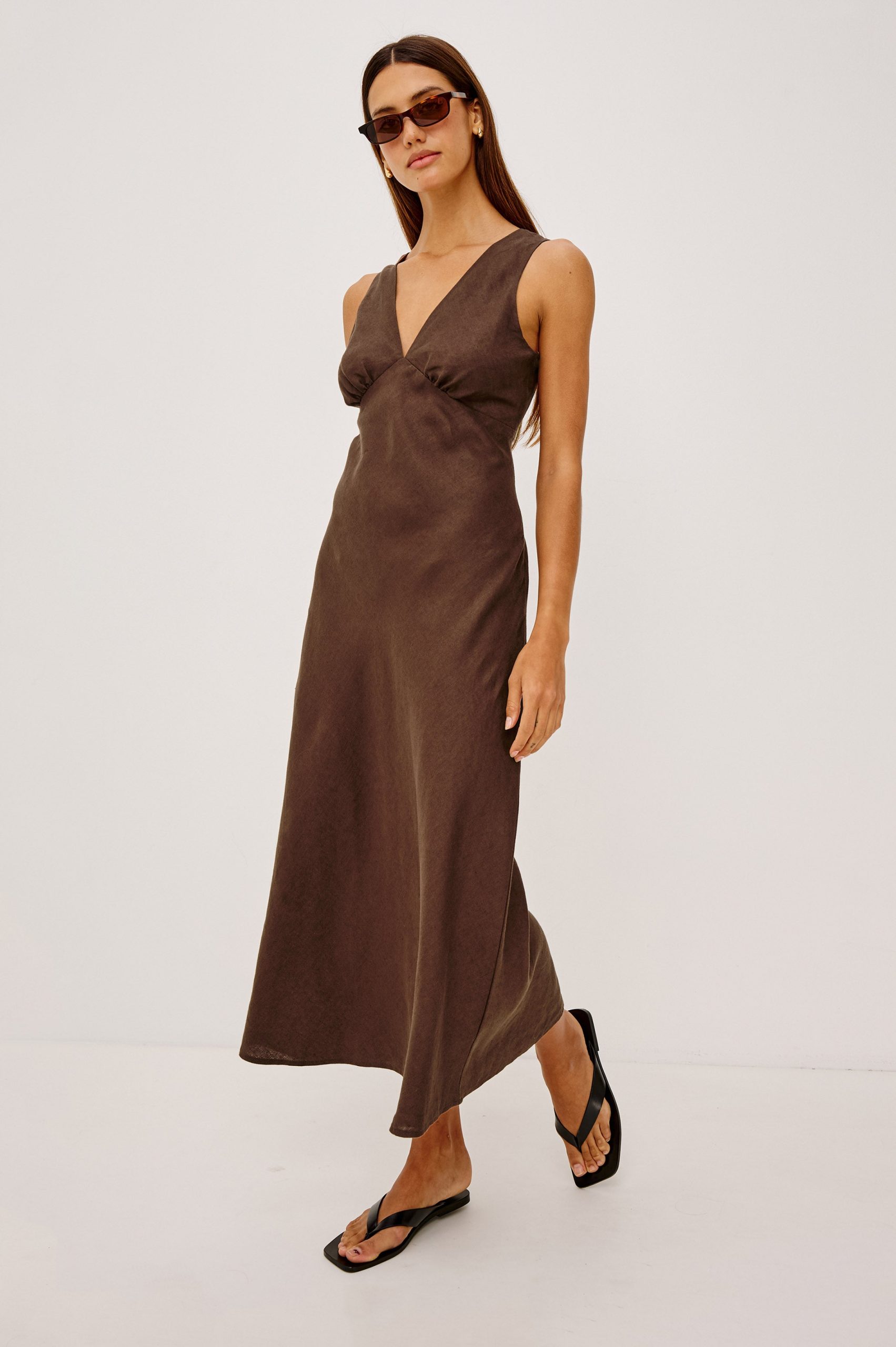 AVIANNA DRESS - ESPRESSO