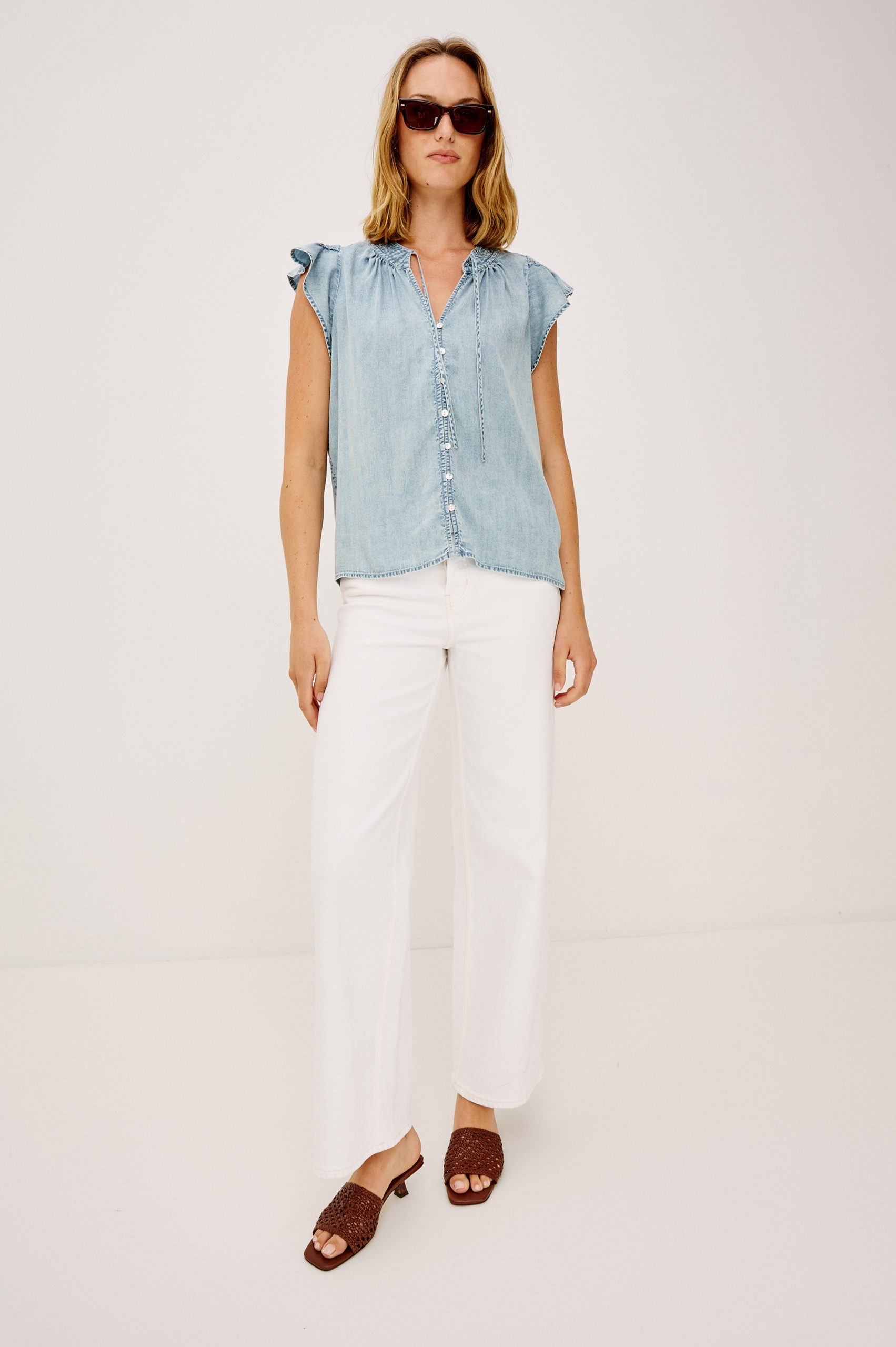AVIVA TOP - BLEACHED INDIGO - Image 3