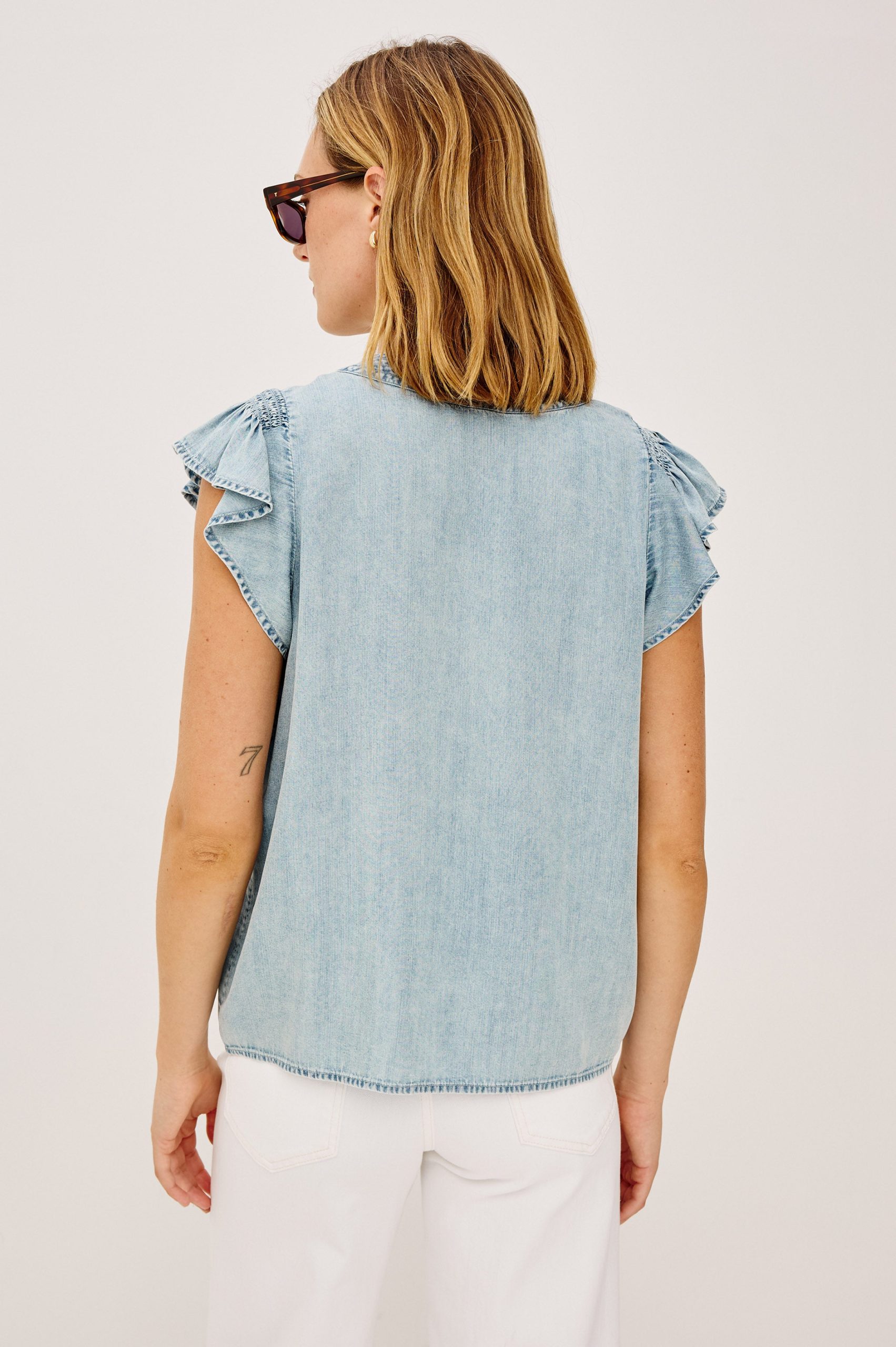 AVIVA TOP - BLEACHED INDIGO - Image 5