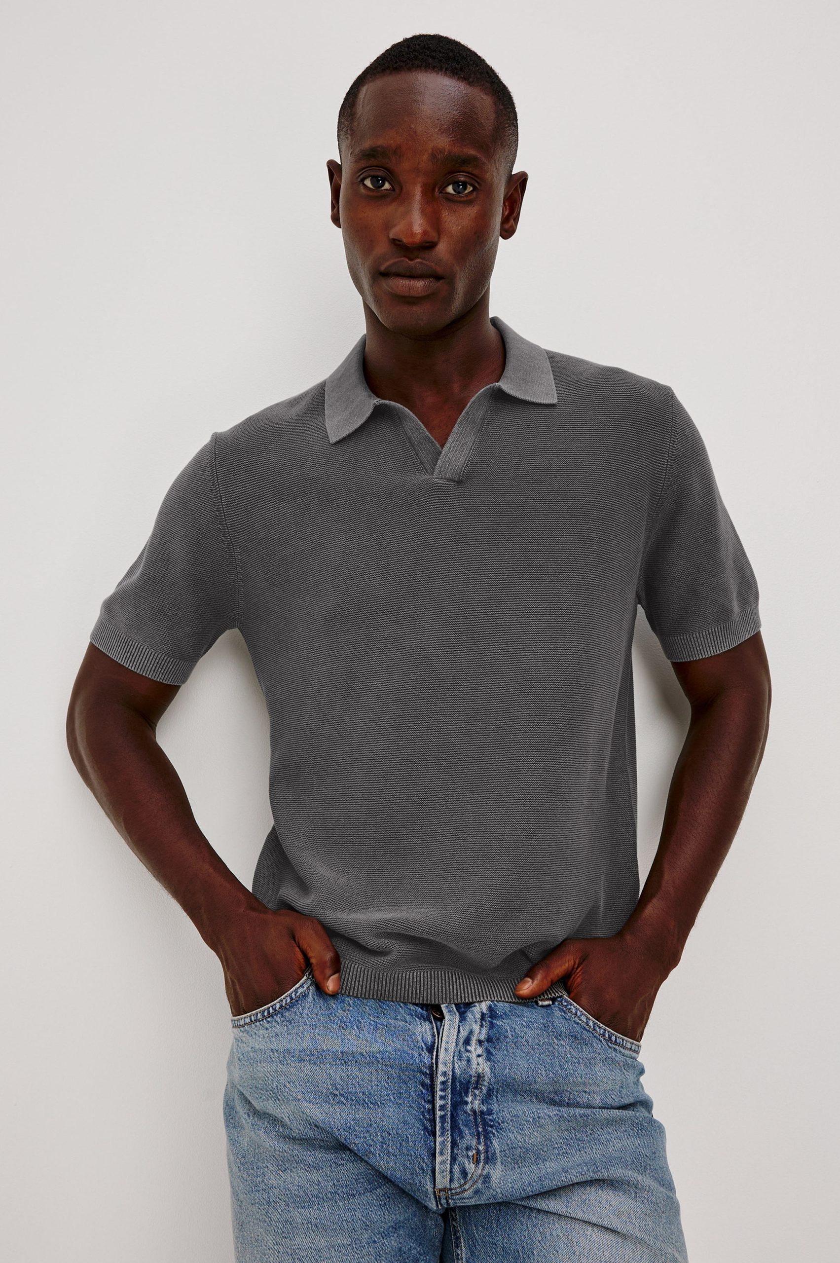 BAKER POLO SHIRT - SUNFADED BLACK