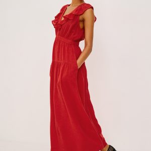 BEAUX DRESS - TOMATO
