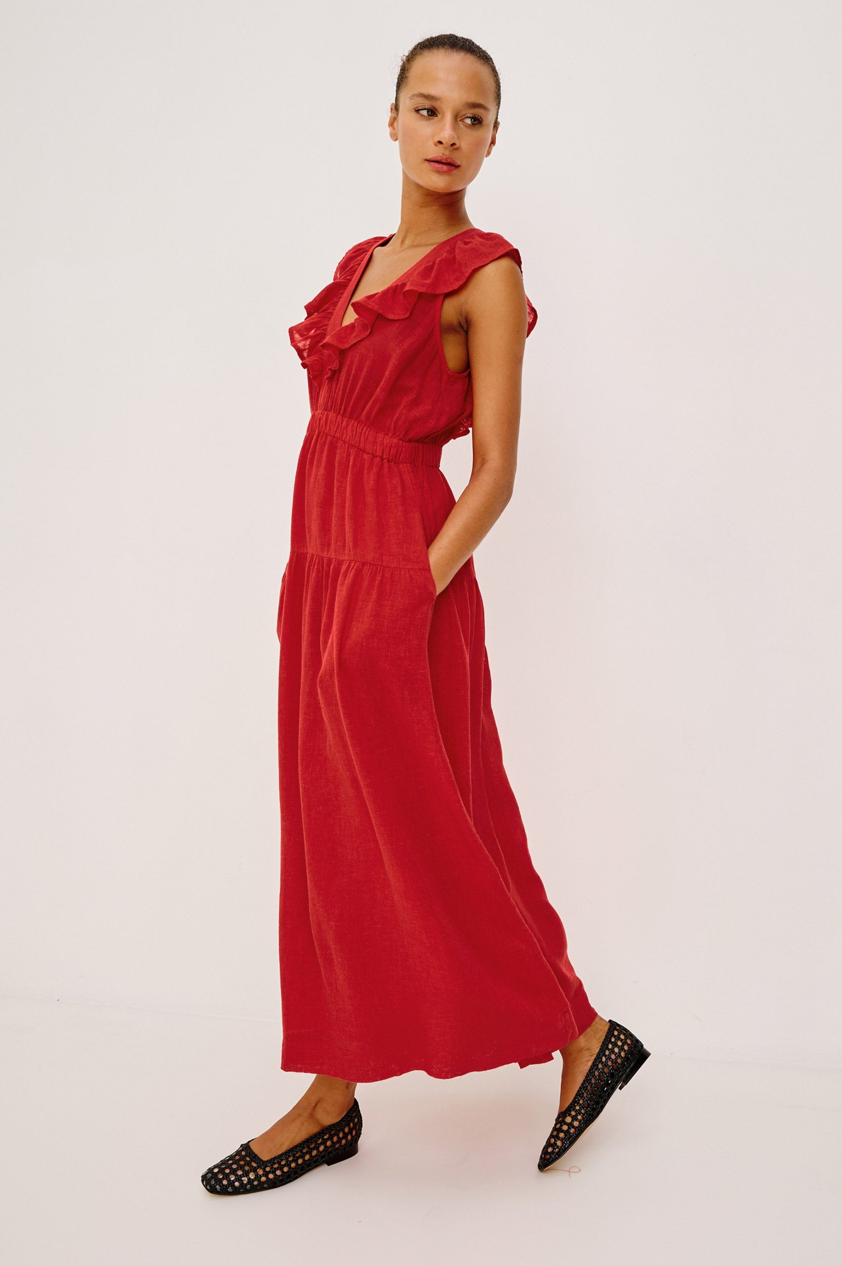BEAUX DRESS - TOMATO