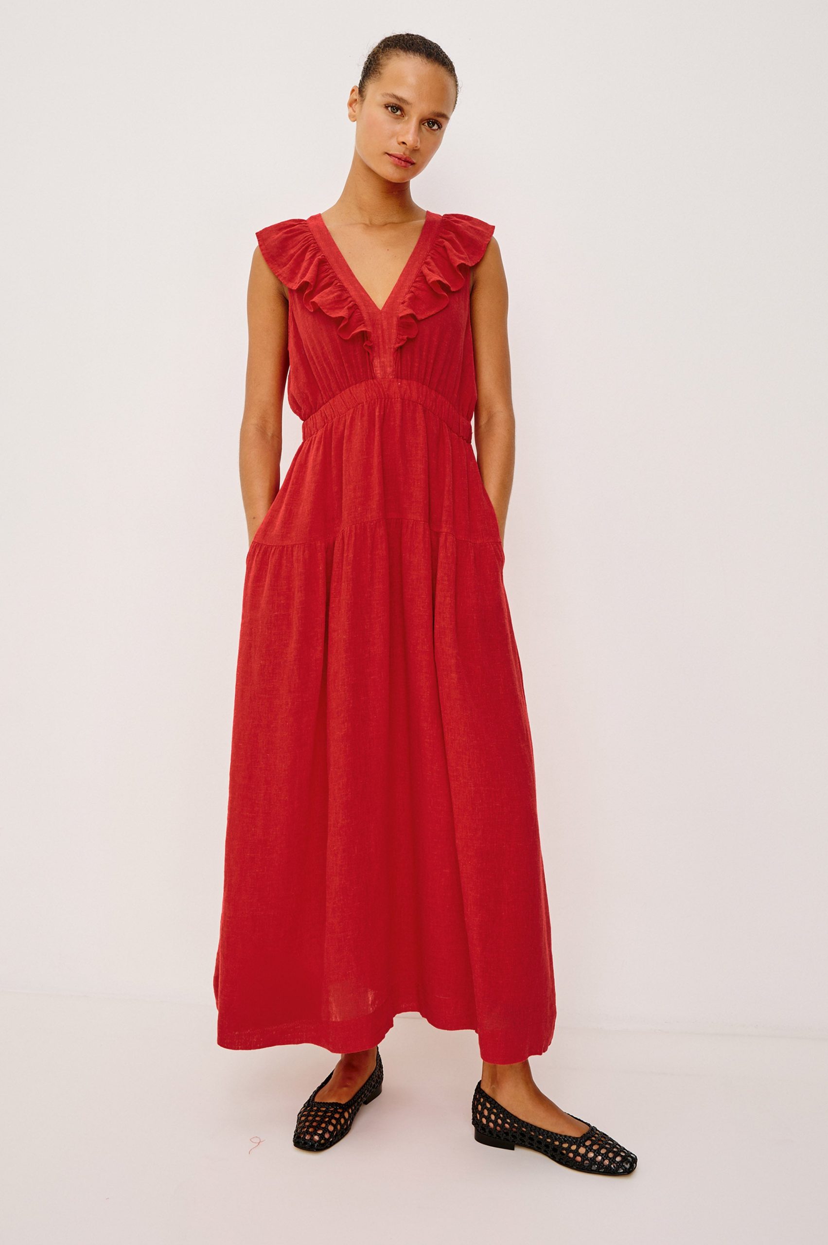 BEAUX DRESS - TOMATO - Image 3