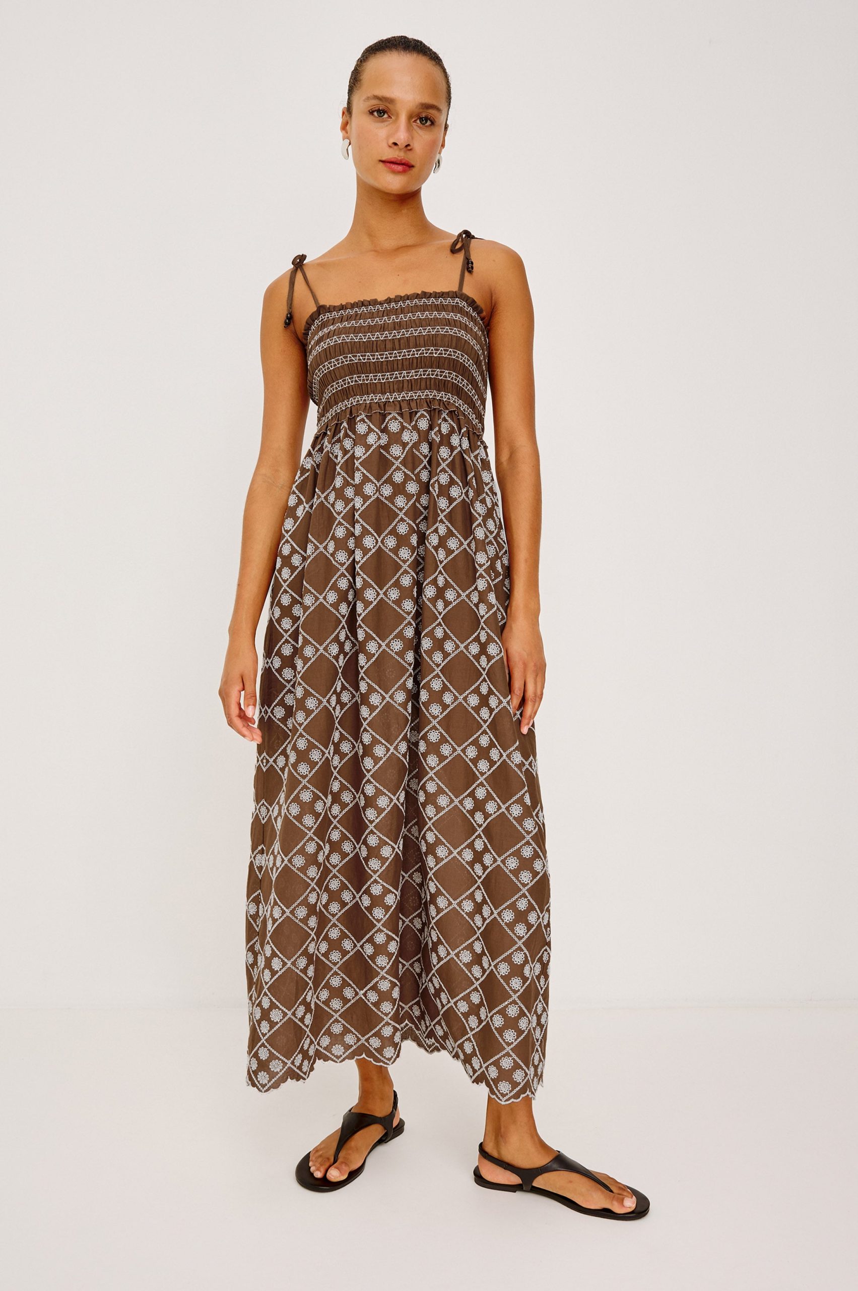 BECCA DRESS - COCOA DAISY EMBROIDERY - Image 3