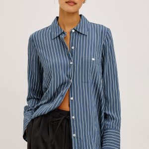 BECK SHIRT - WASHED INDIGO STRIPE