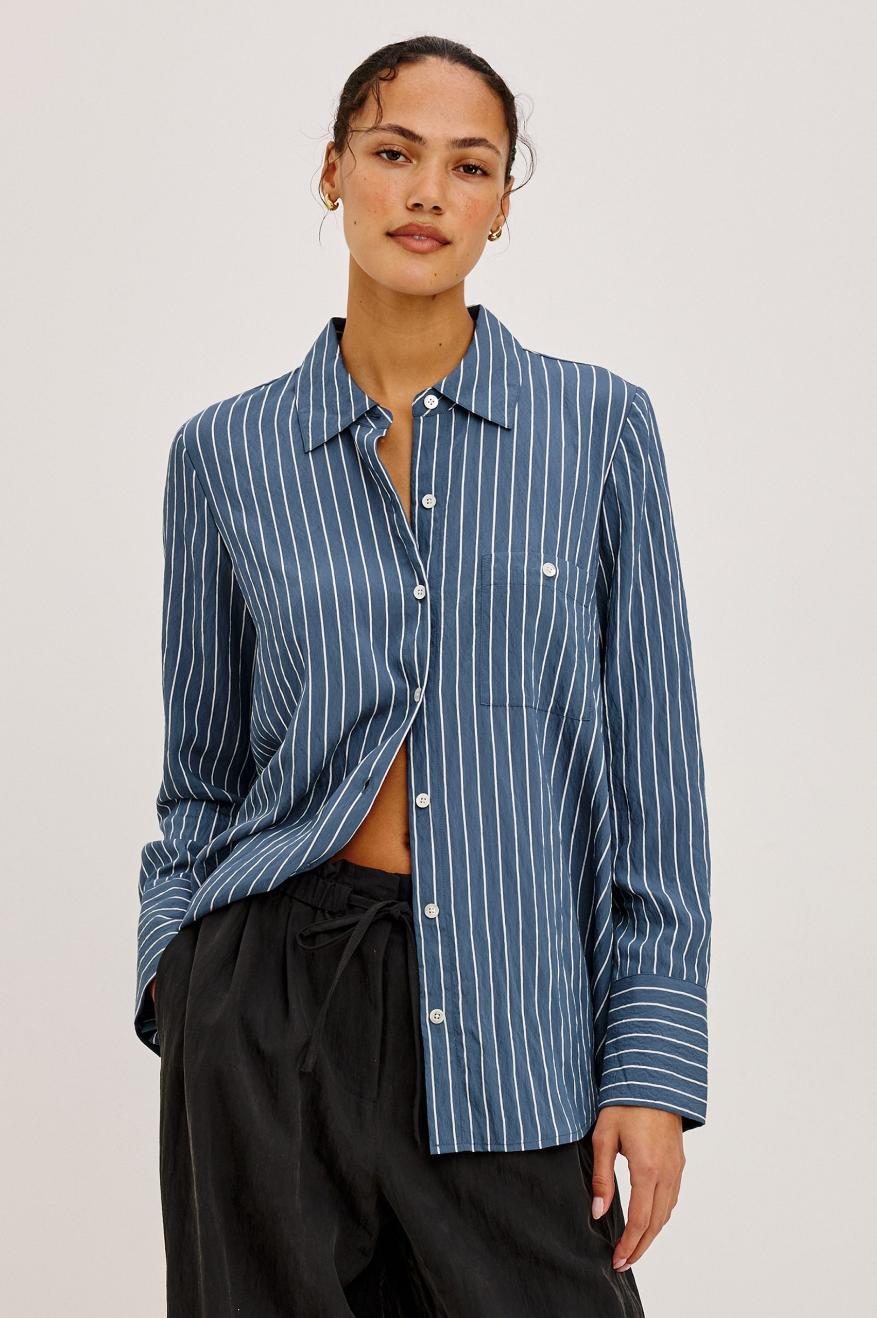 BECK SHIRT - WASHED INDIGO STRIPE