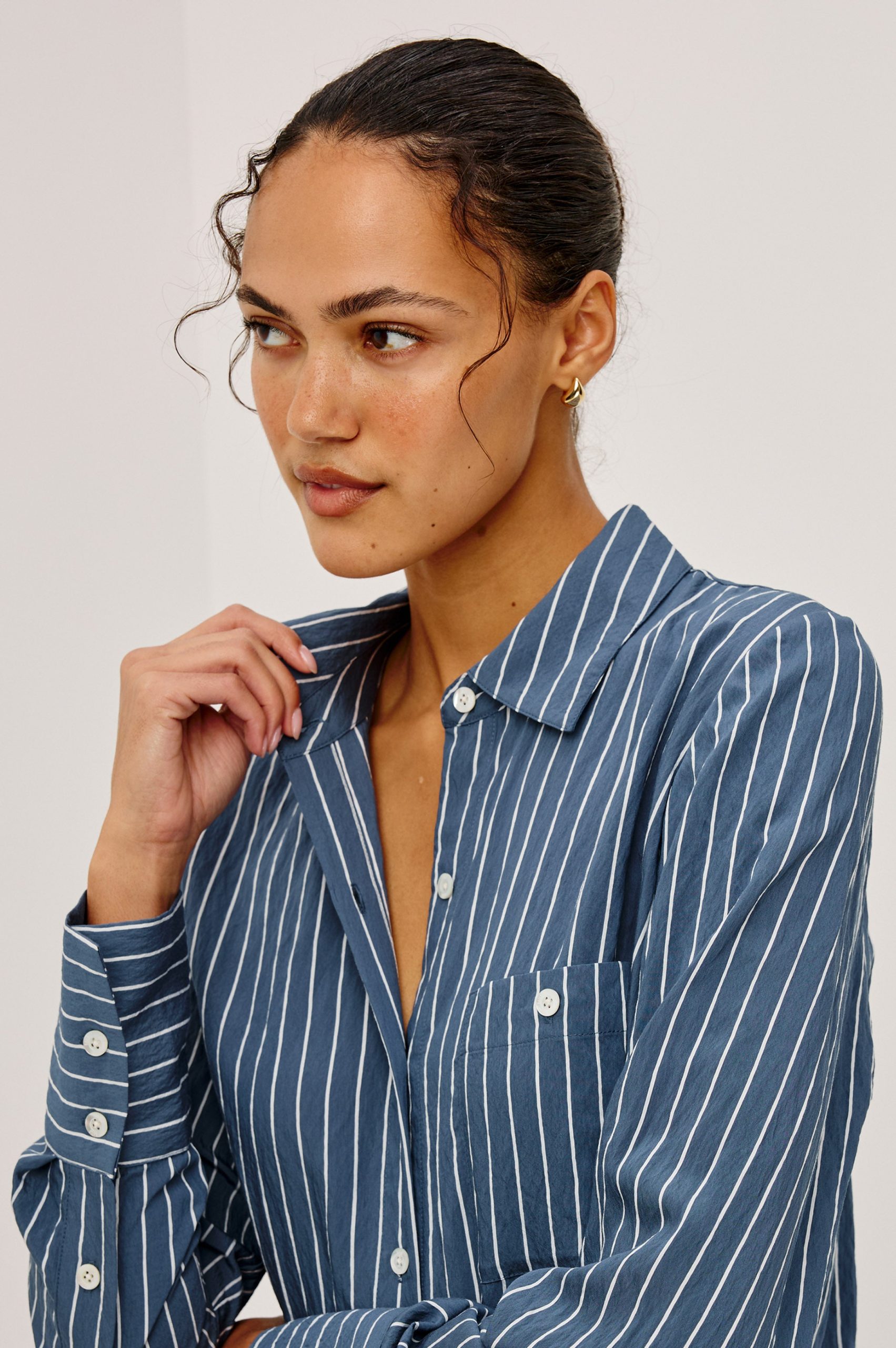 BECK SHIRT - WASHED INDIGO STRIPE - Image 2