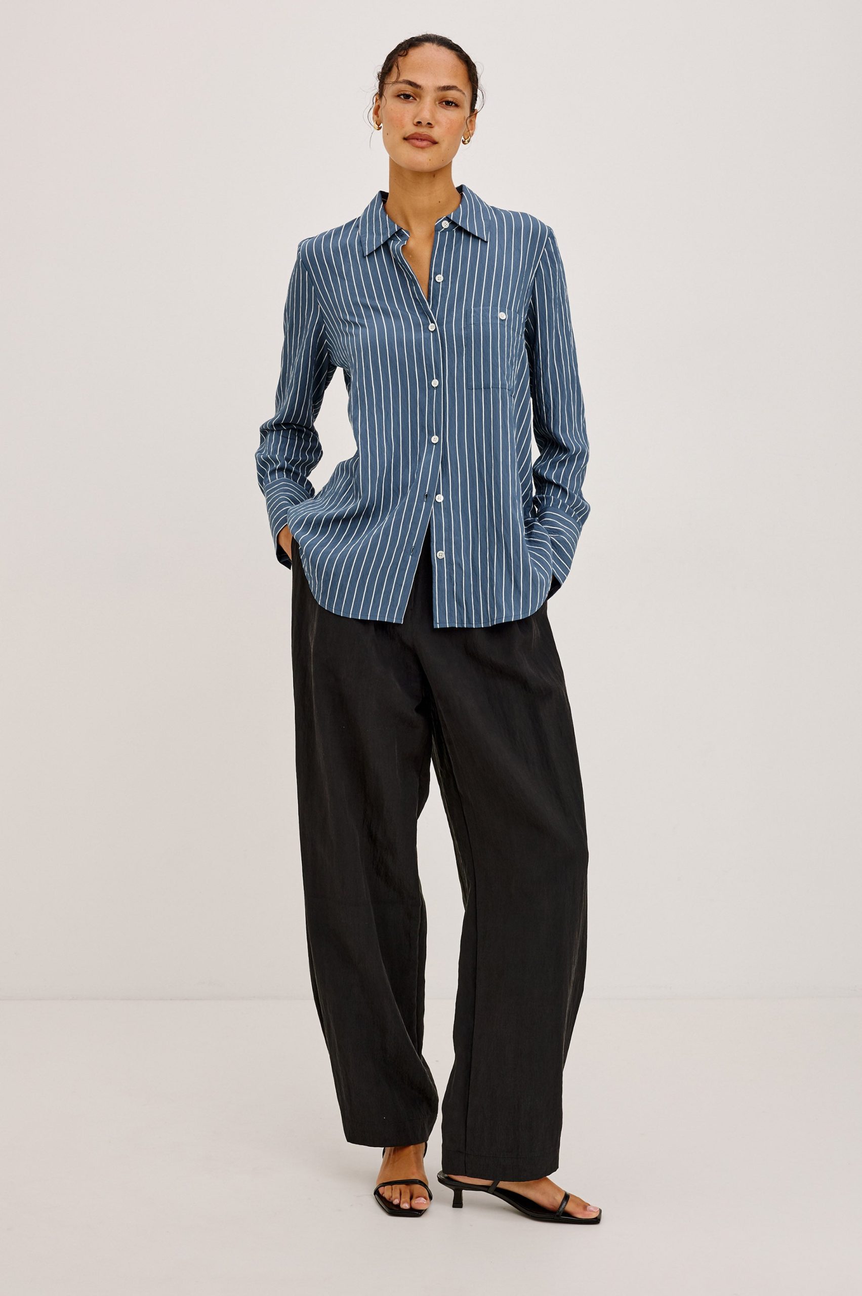 BECK SHIRT - WASHED INDIGO STRIPE - Image 4