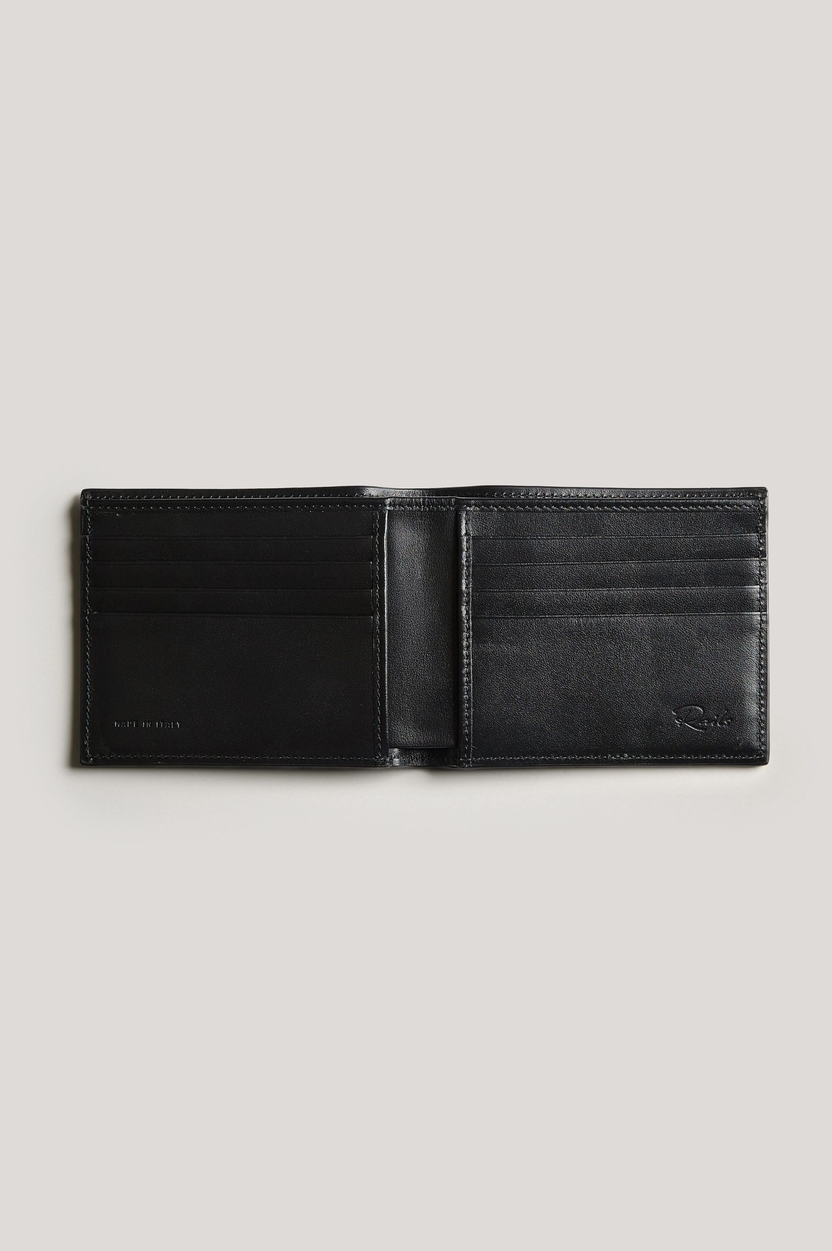 LEATHER BILLFOLD WALLET - BLACK - Image 2
