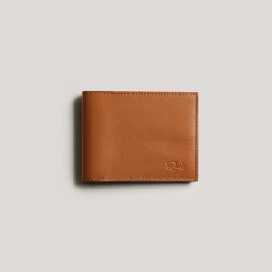 LEATHER BILLFOLD WALLET - COGNAC