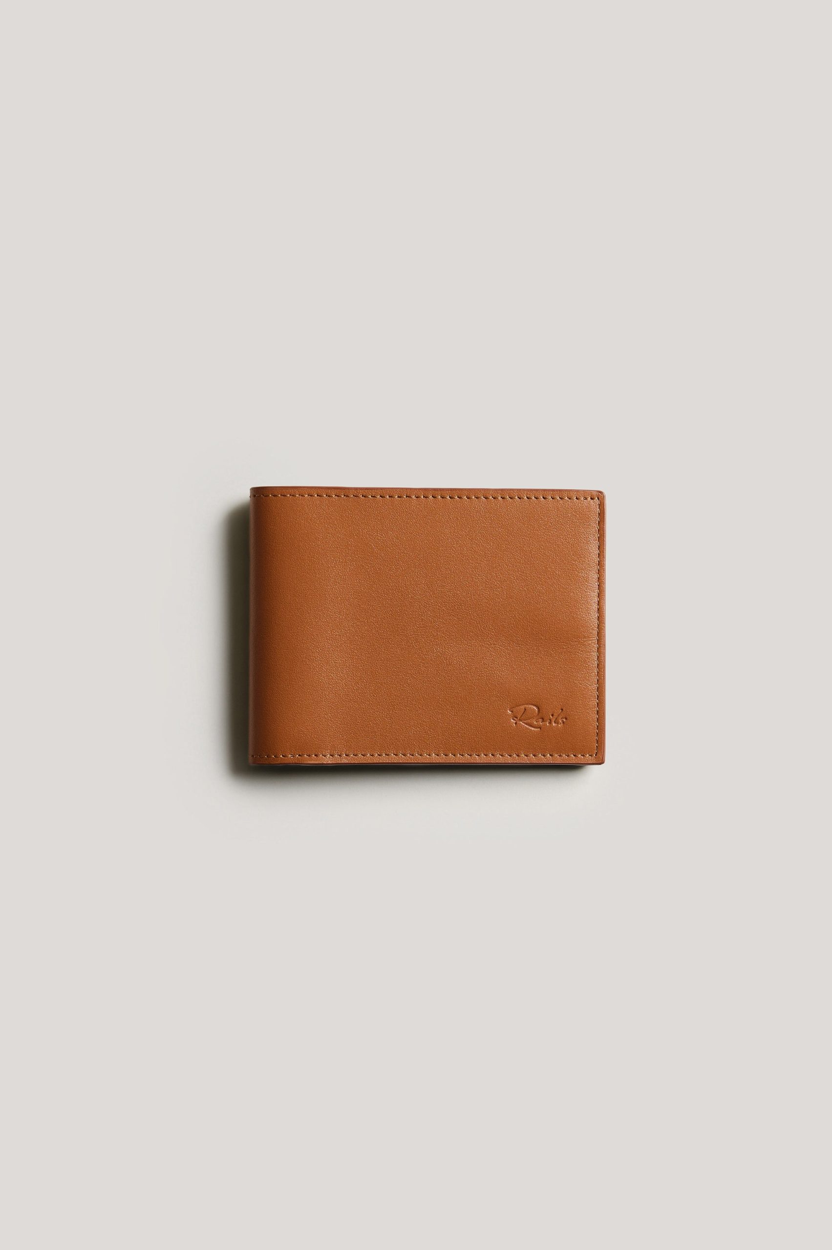 LEATHER BILLFOLD WALLET - COGNAC