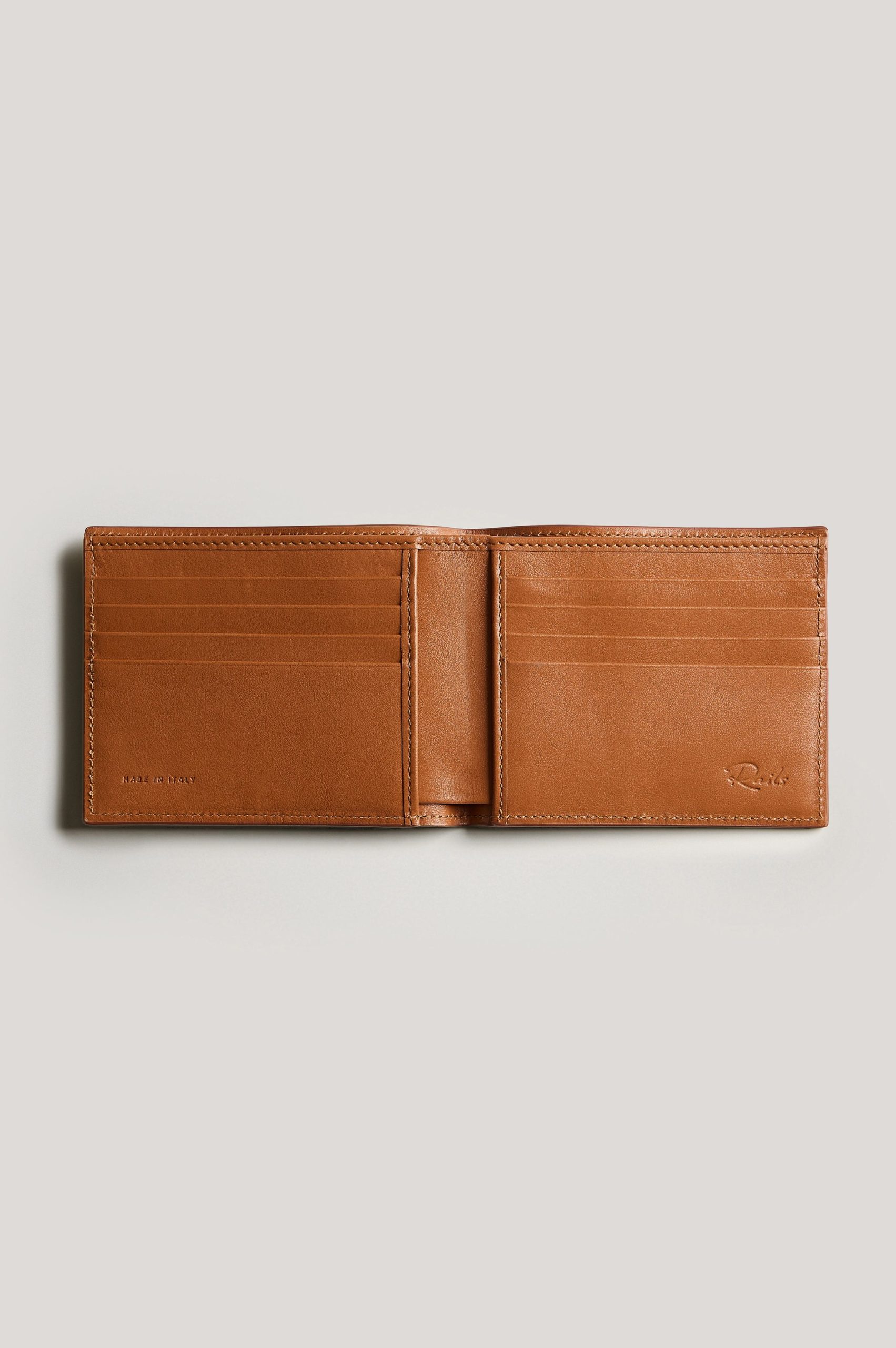 LEATHER BILLFOLD WALLET - COGNAC - Image 2