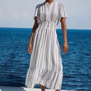 BRENT DRESS - SALINO STRIPE
