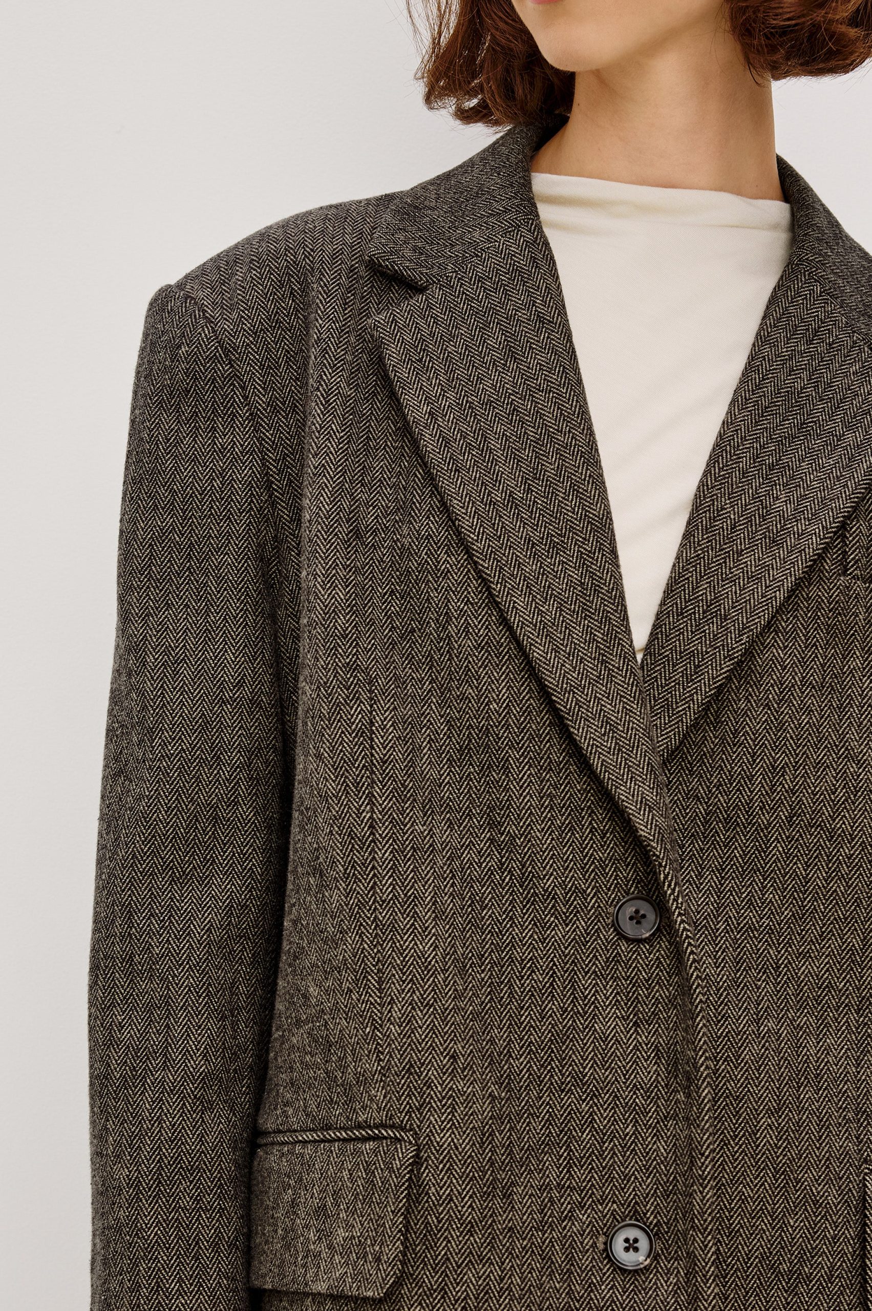 BRIDGES BLAZER - CAMEL BLACK HERRINGBONE - Image 2