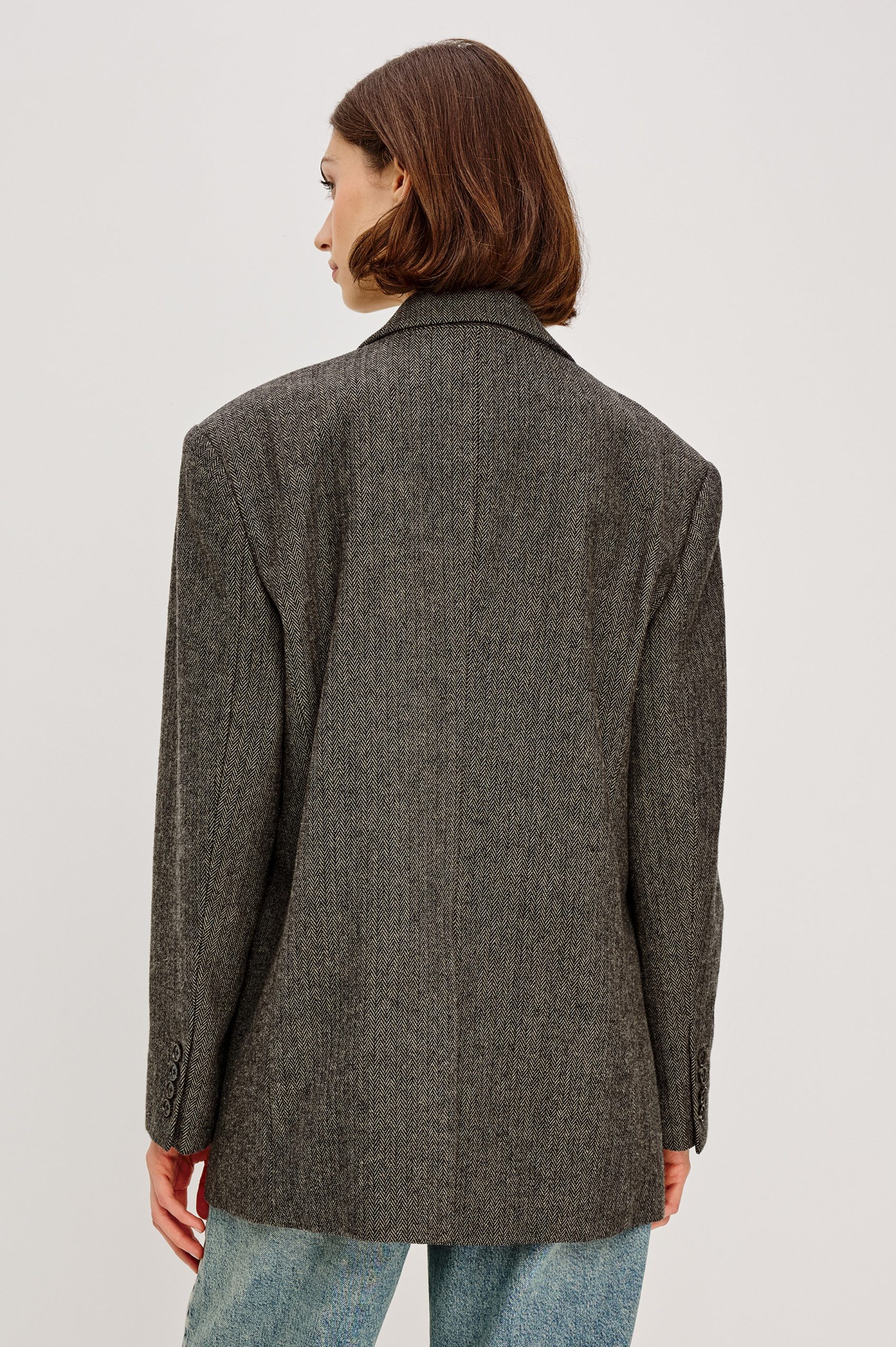 BRIDGES BLAZER - CAMEL BLACK HERRINGBONE - Image 4